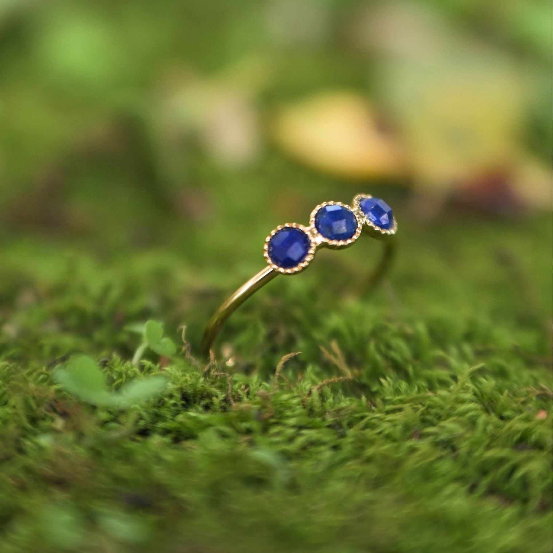 Bague "Trio" en Lapis-lazuli