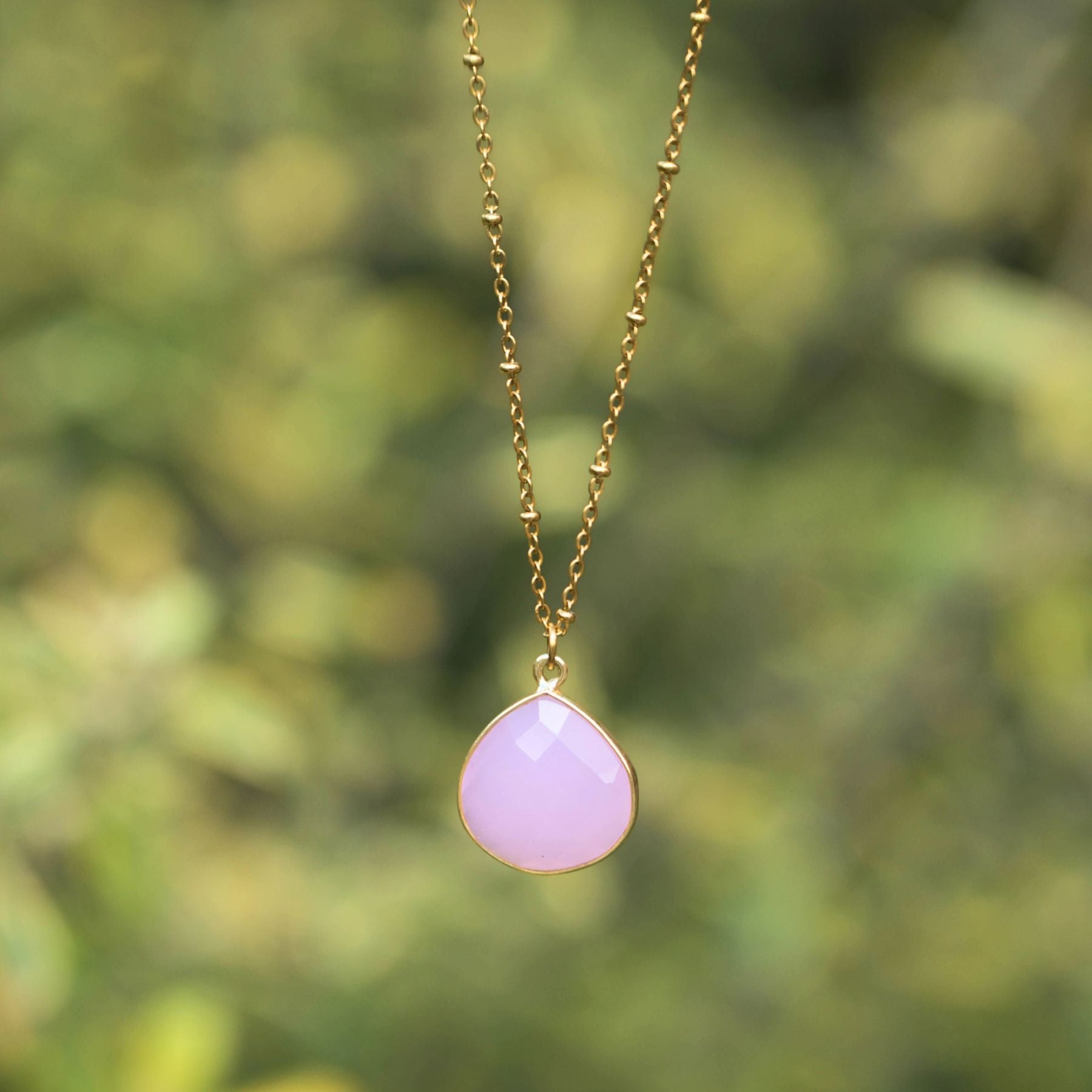 Collier "Némésis" en Quartz rose