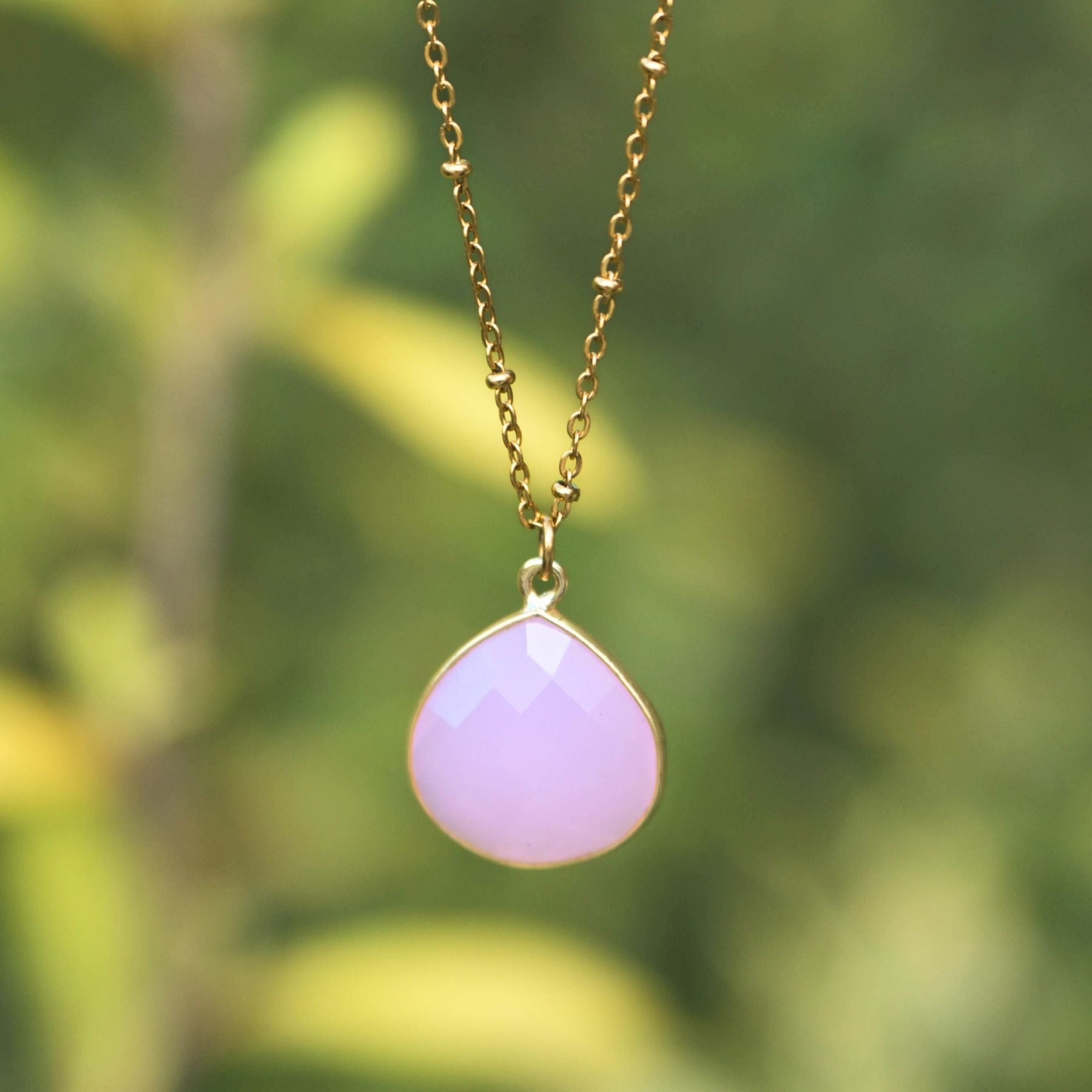 Collier "Némésis" en Quartz rose