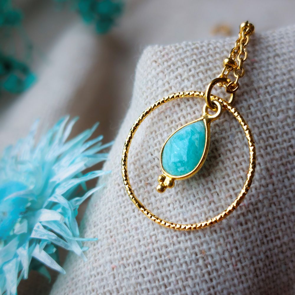 Collier "Acionna" en Amazonite