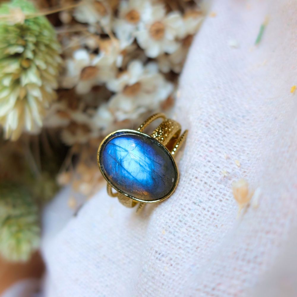 Bague "Ninmah" en Labradorite