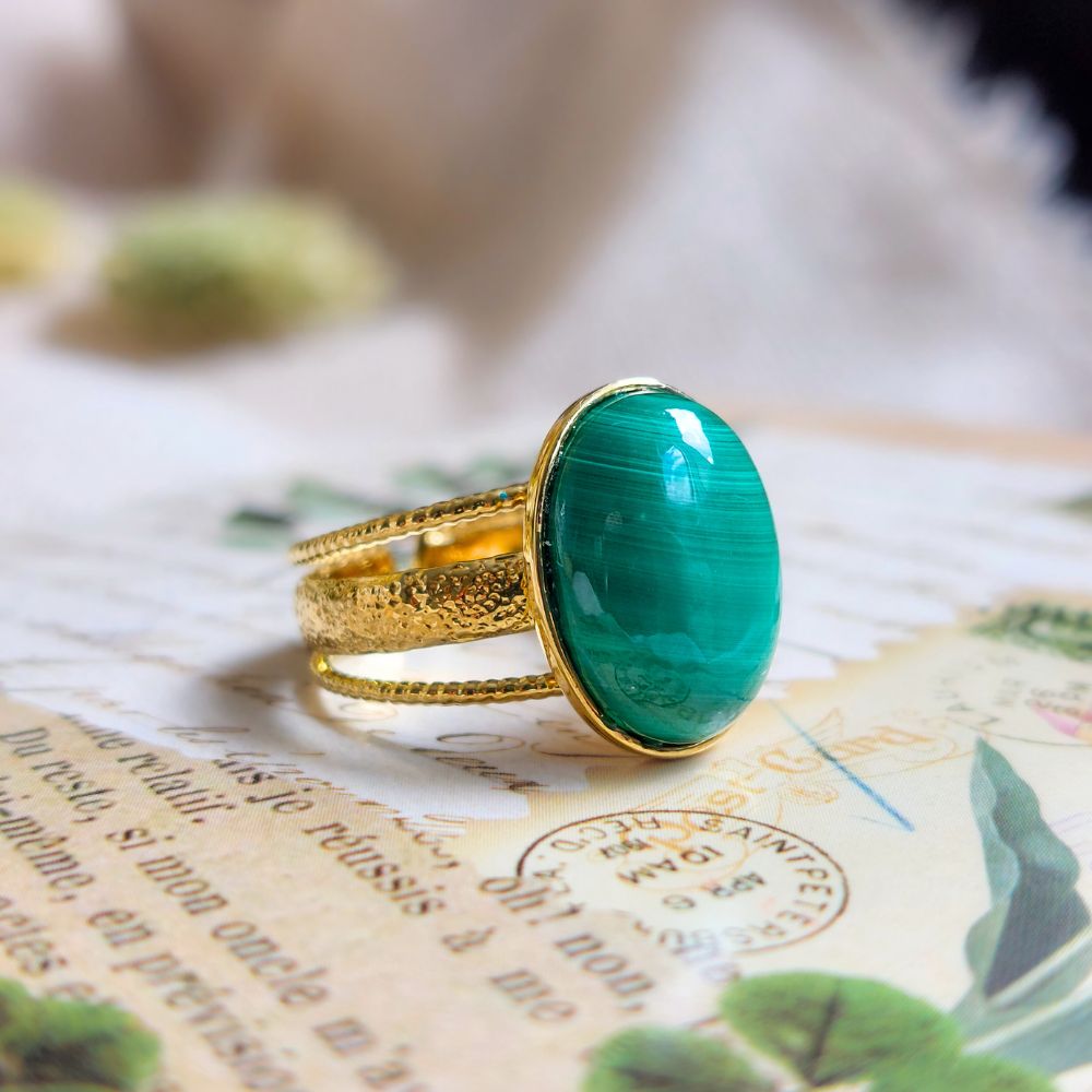 Bague en Malachite