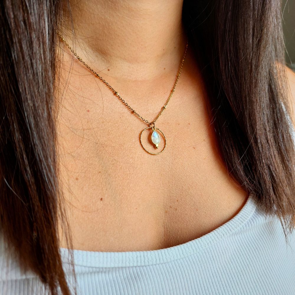 Collier "Acionna" en Pierre de Lune