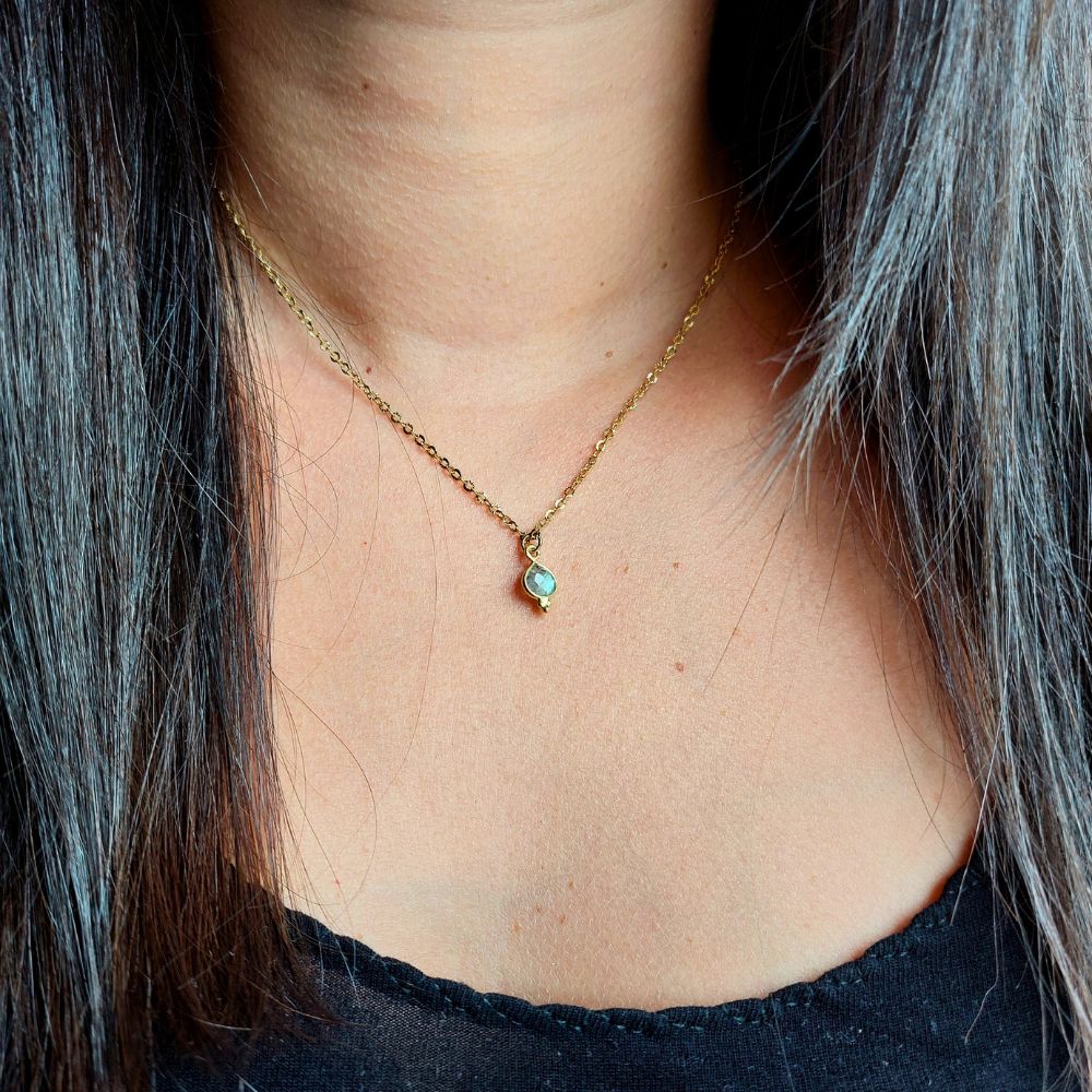 Collier "Vesta" en Labradorite