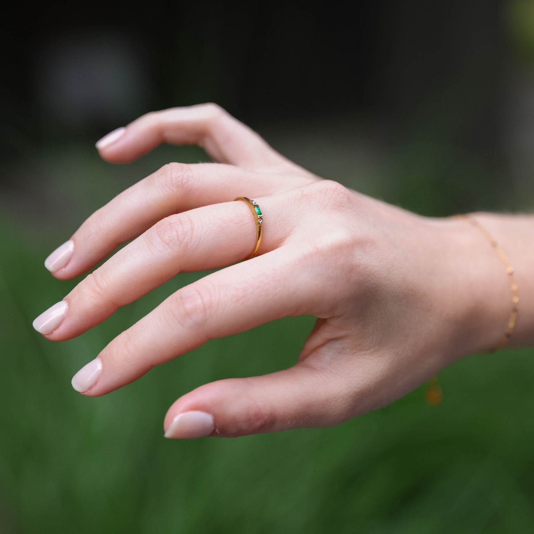 Bague en Zircon vert