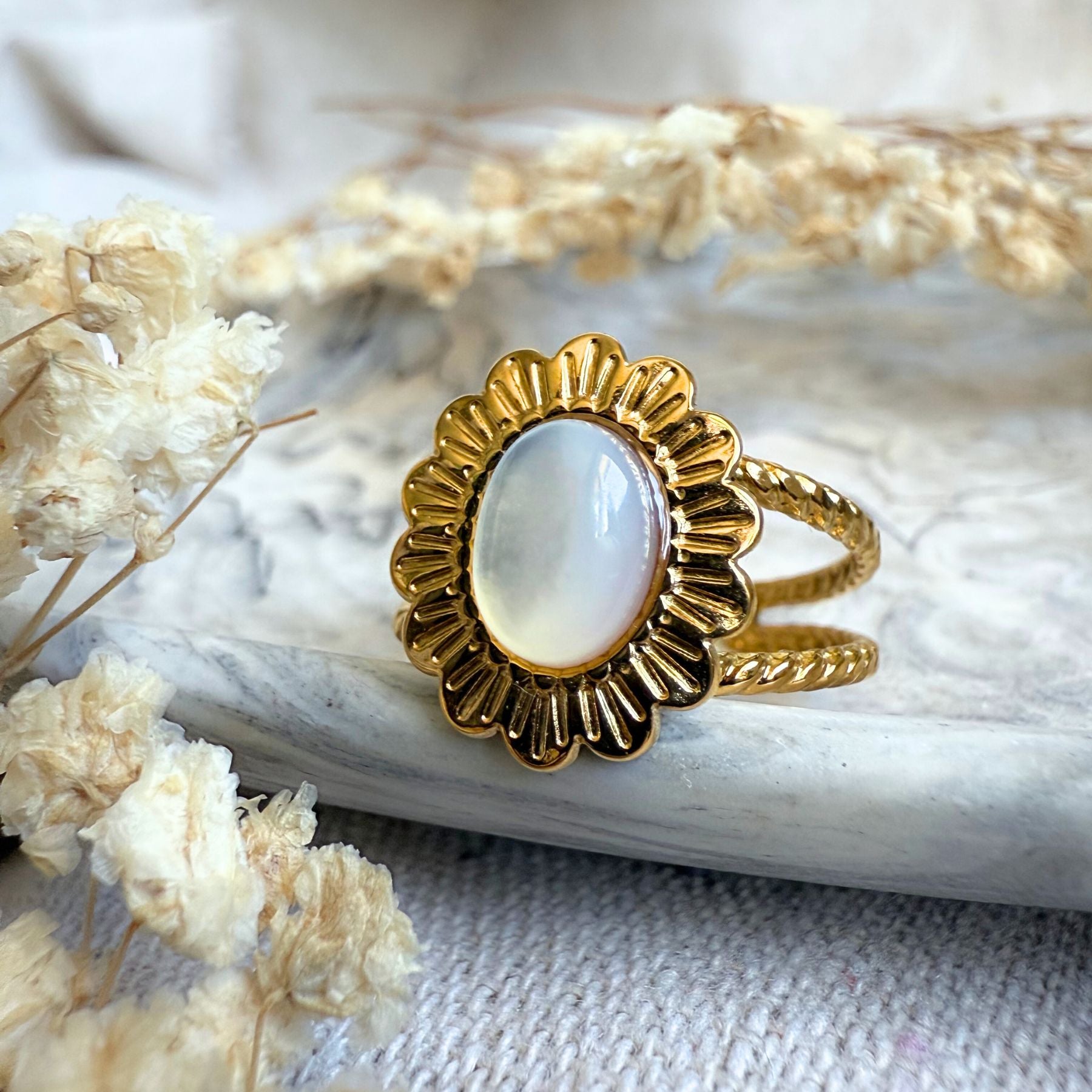 Bague "Chloris" - Nacre