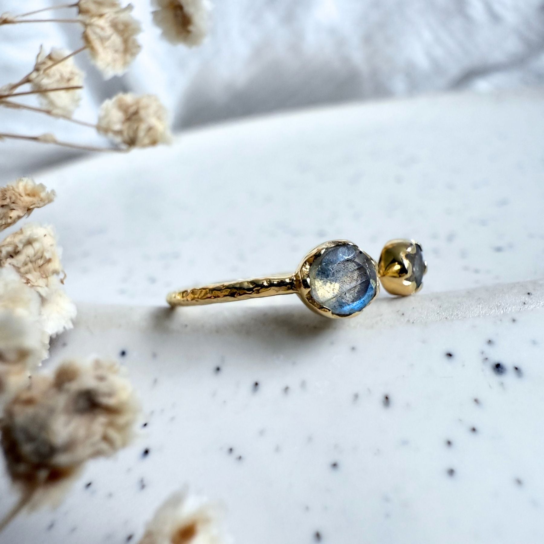 Bague "Duo" - Labradorite