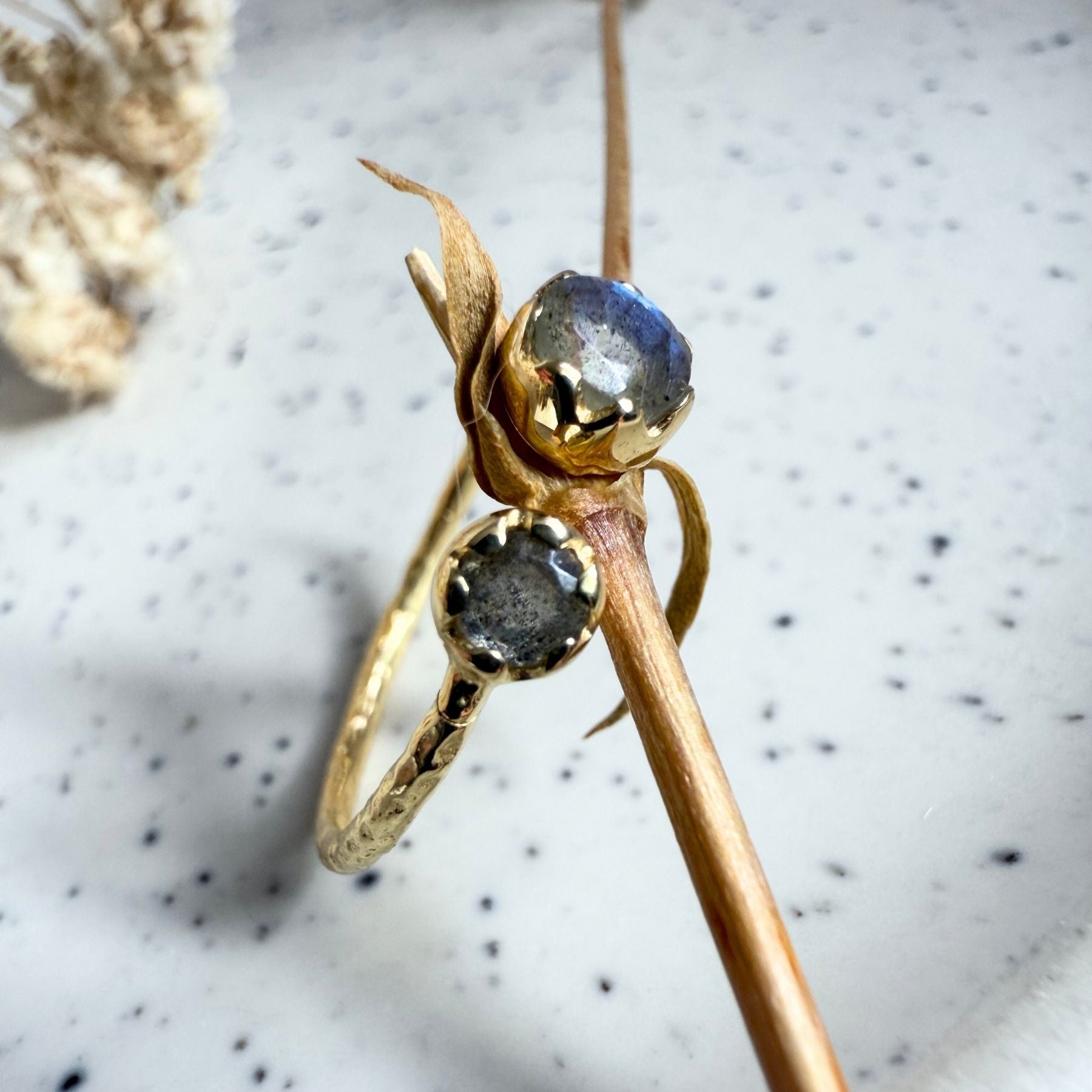 Bague "Duo" - Labradorite