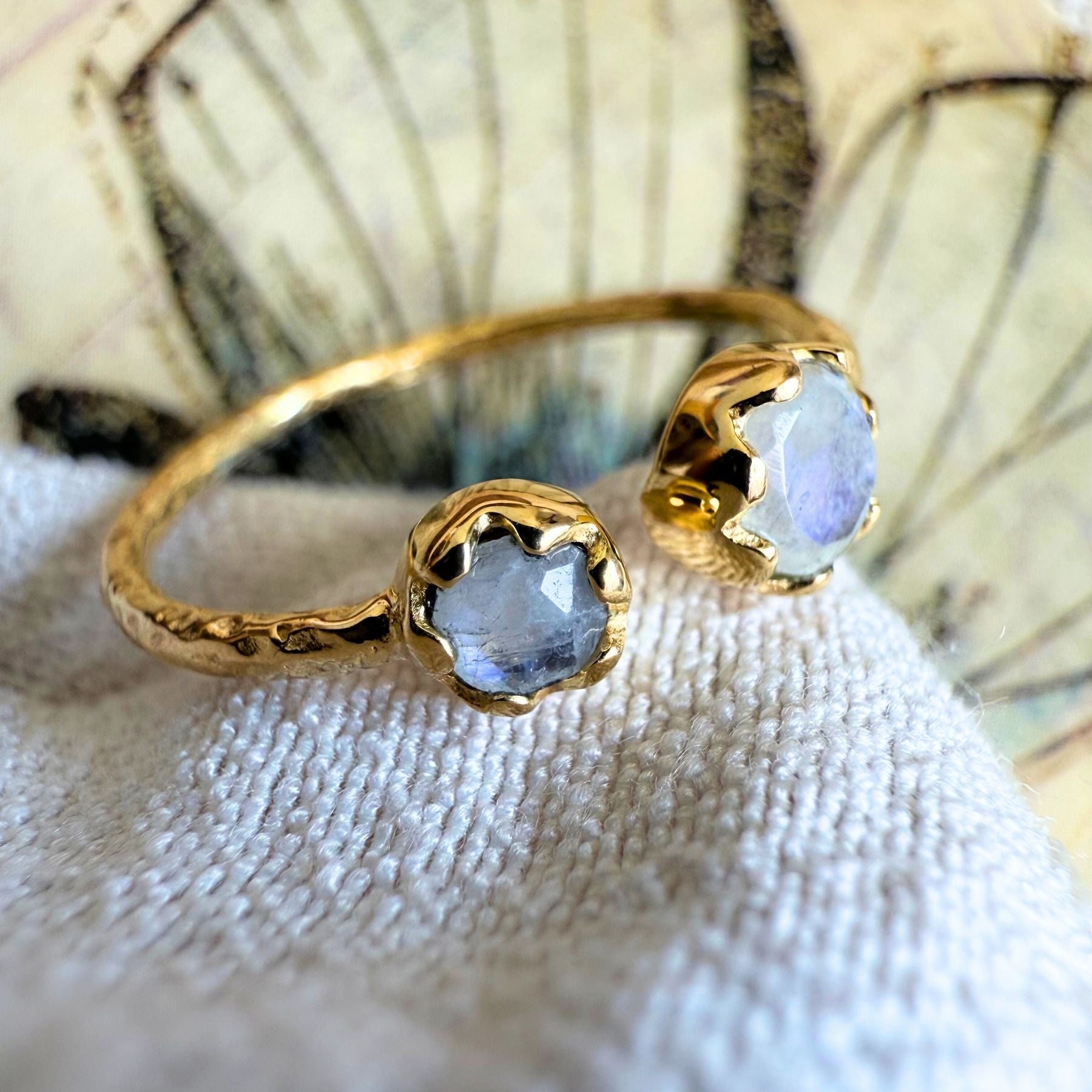 Bague "Duo" - Pierre de lune