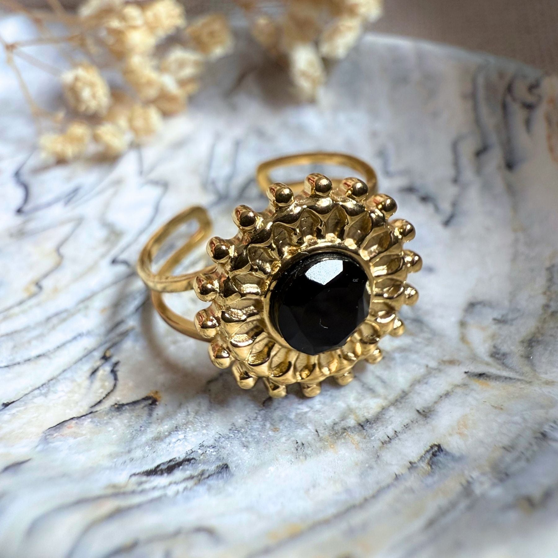 Bague "Héré" - Onyx