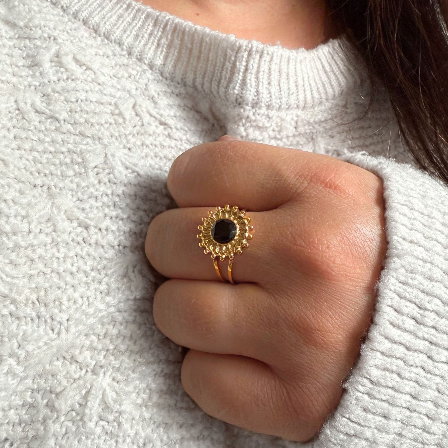 Bague "Héré" - Onyx