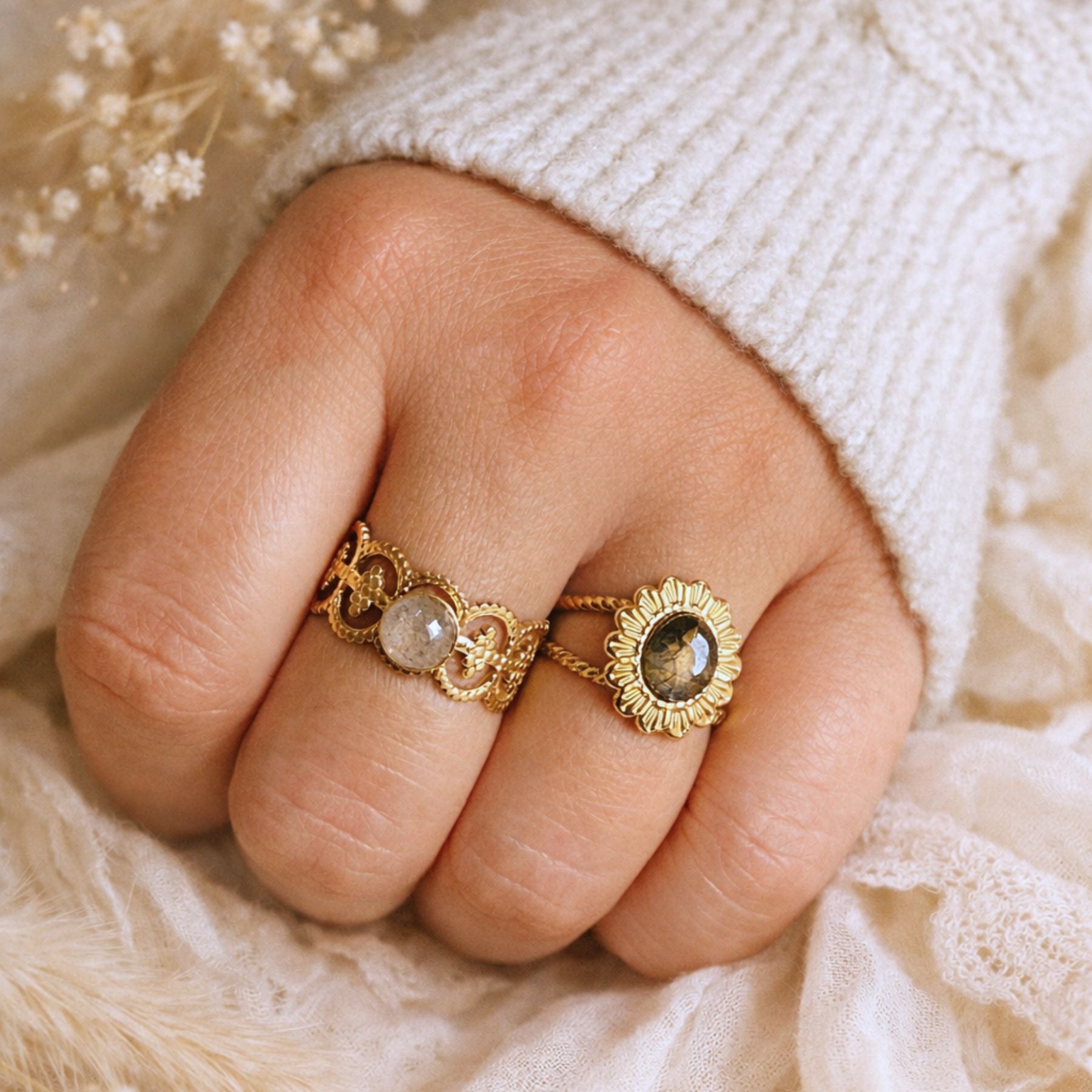 Bague "Junon" - Labradorite