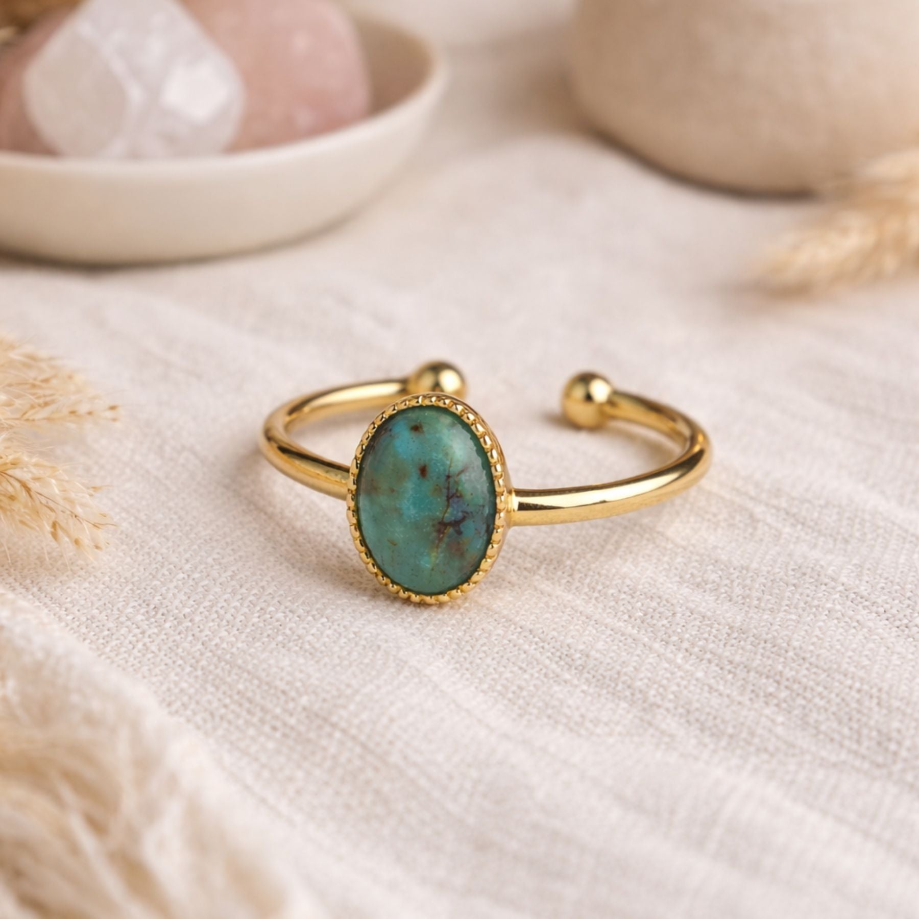 Bague "Nérée" - Turquoise africaine