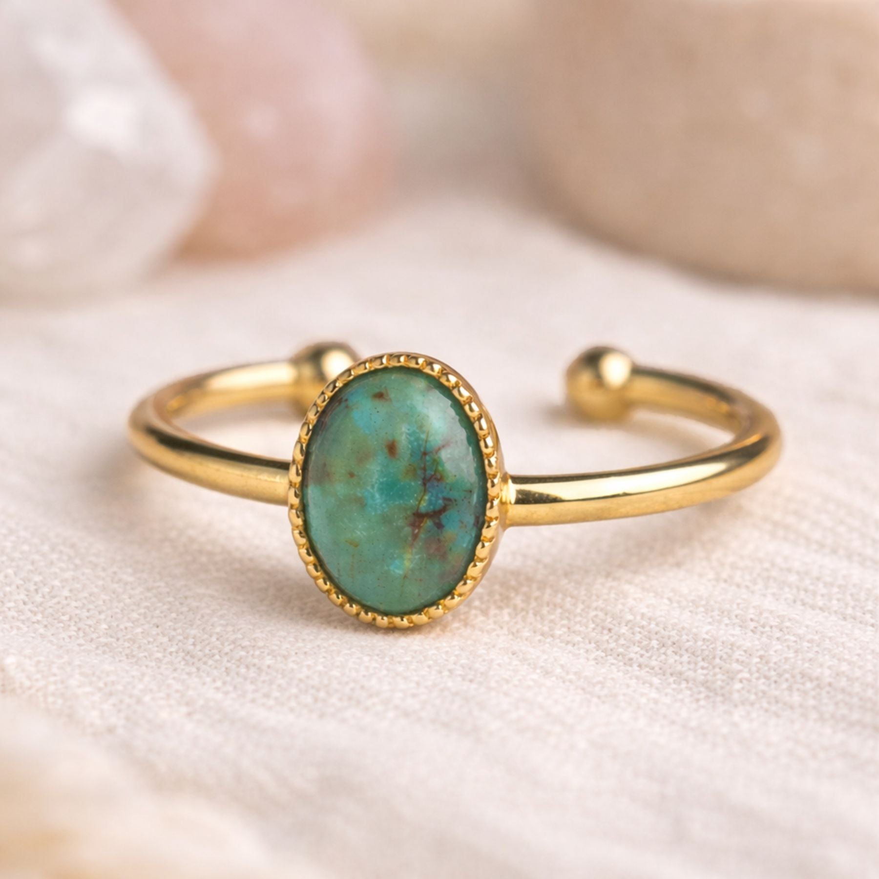 Bague "Nérée" - Turquoise africaine