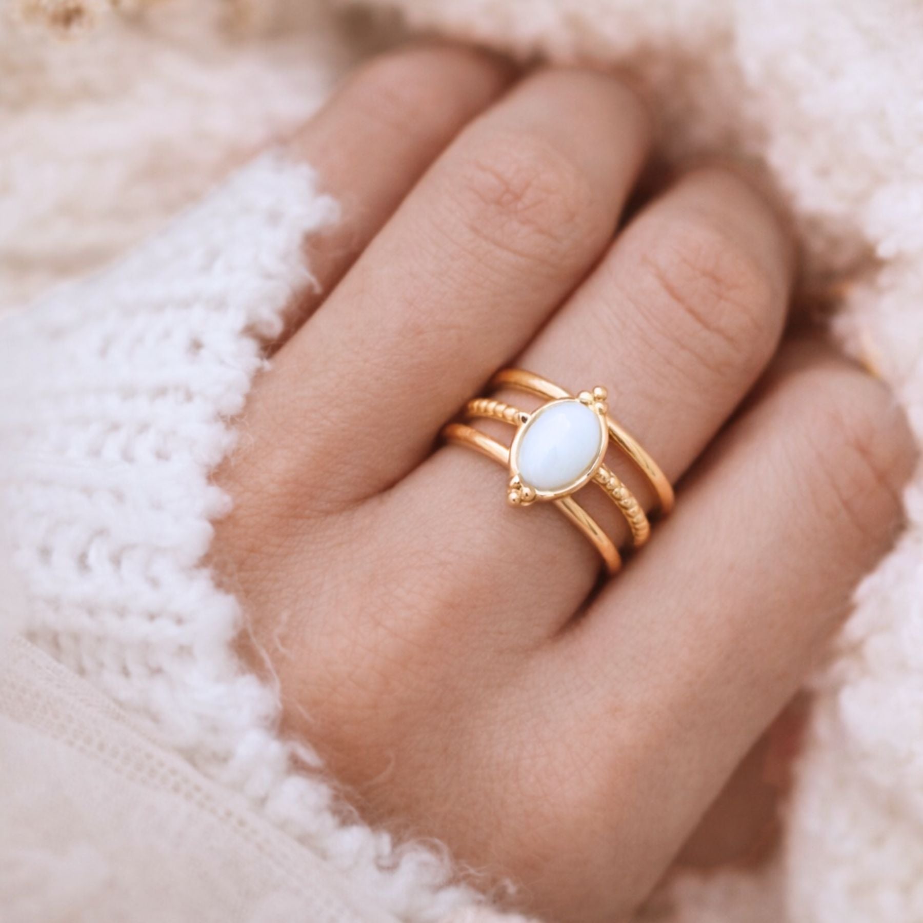 Bague "Ophélia" - Nacre