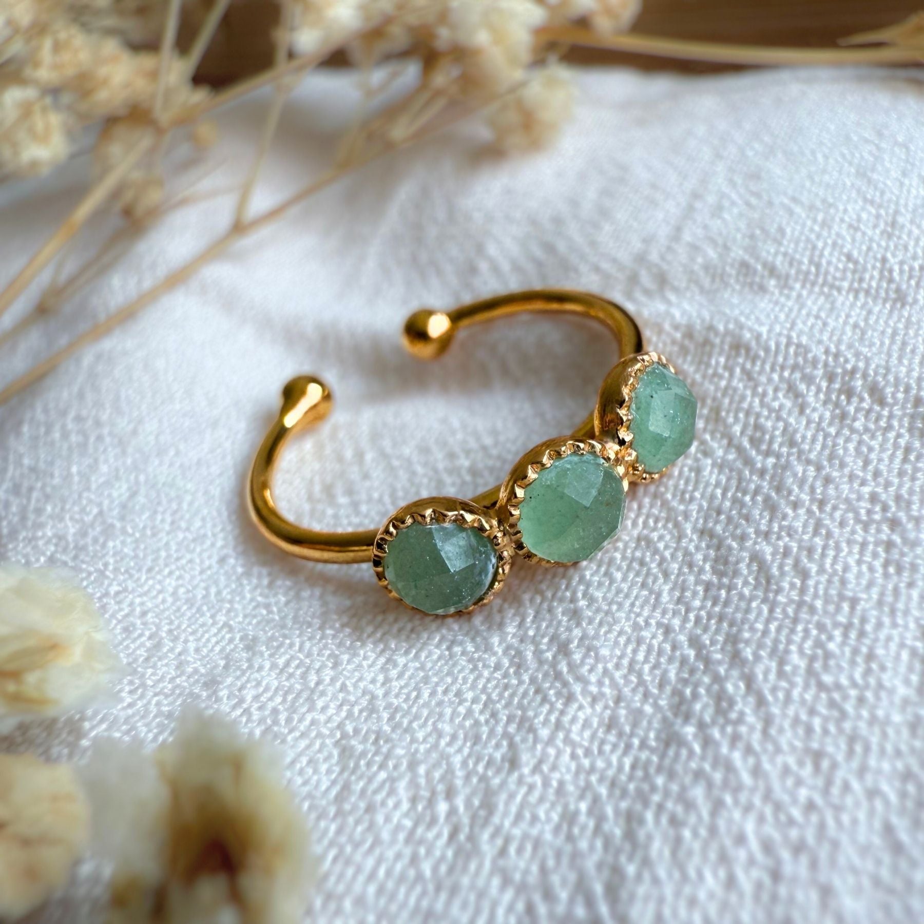 Bague "Trio" - Aventurine
