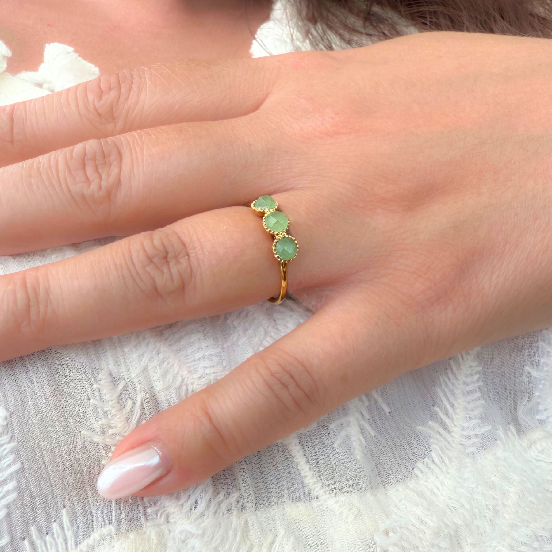 Bague "Trio" - Aventurine