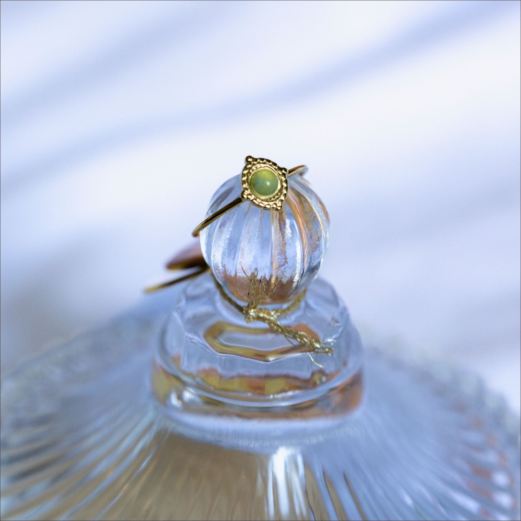 Bague en Agate verte