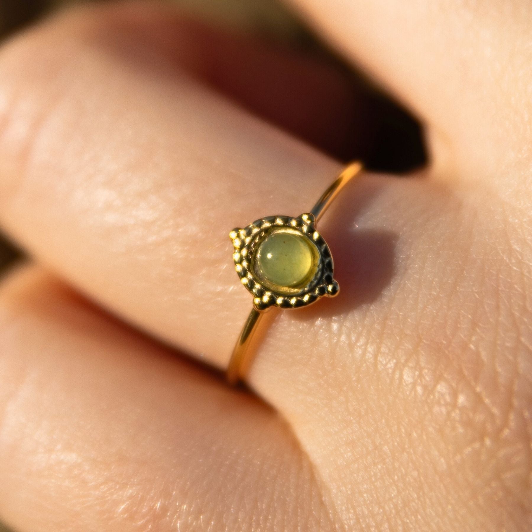 Bague en Agate verte