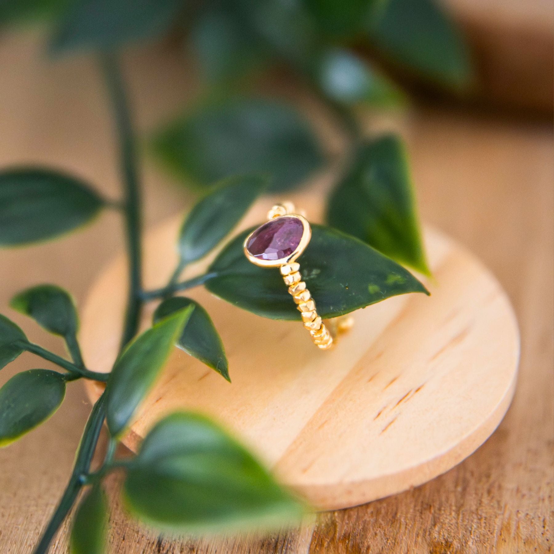 Bague en Tourmaline rose