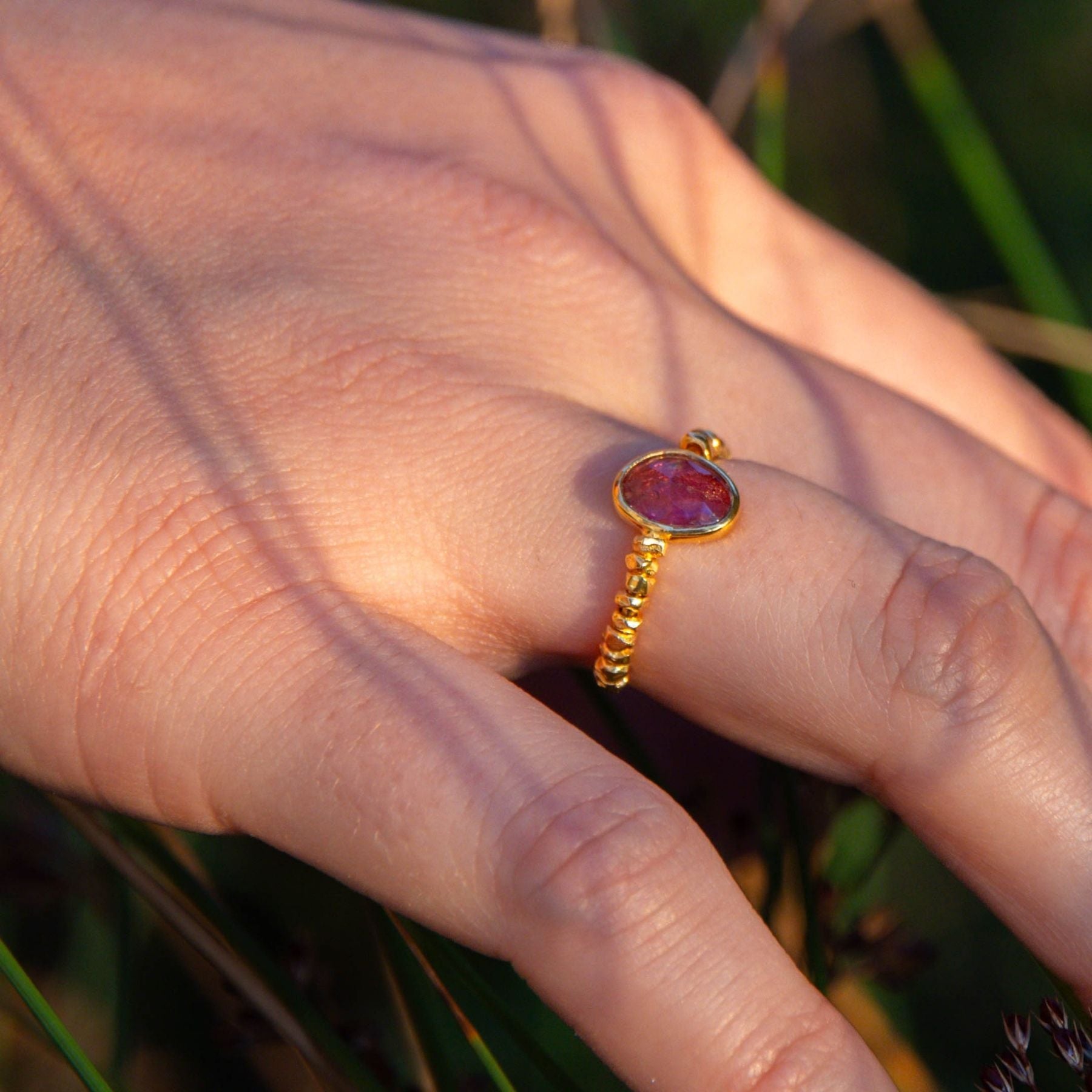 Bague en Tourmaline rose