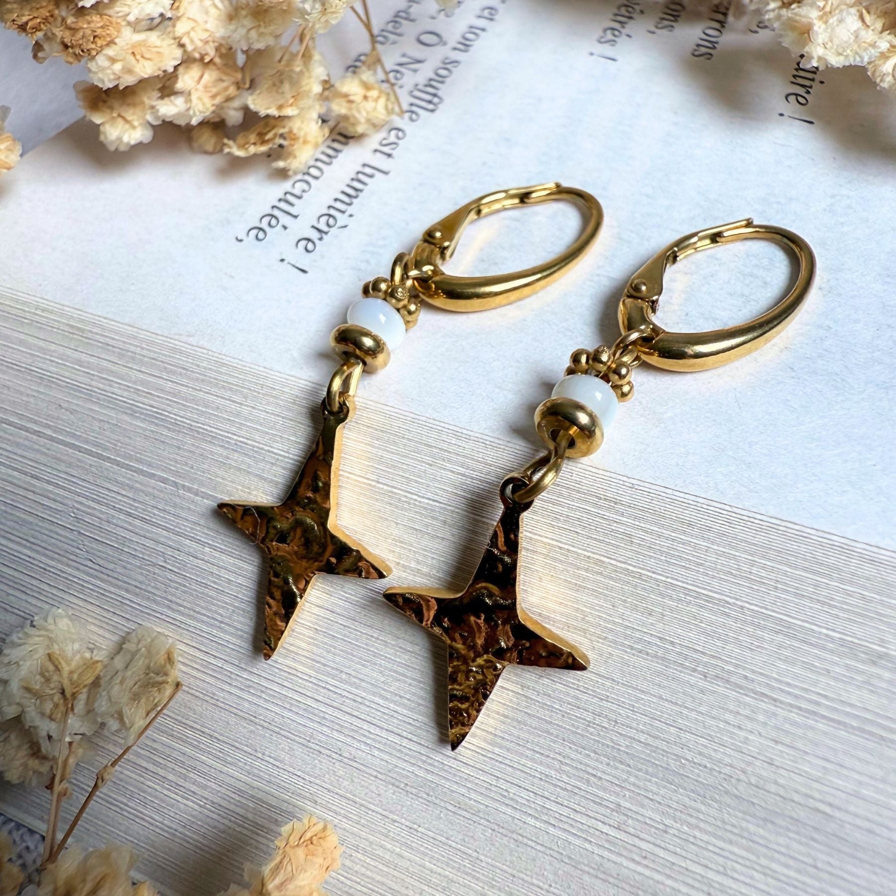 Boucles d'oreilles "Etoile" - Nacre