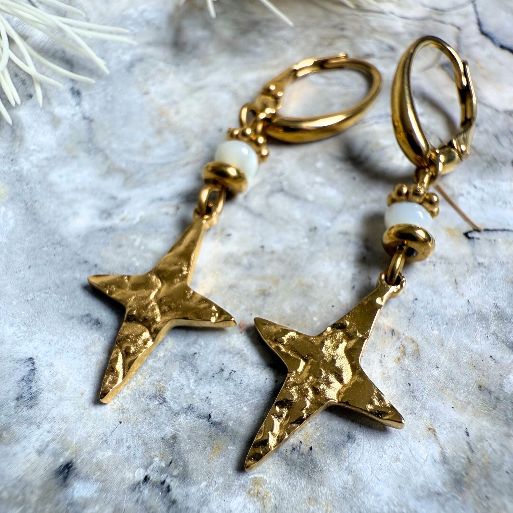 Boucles d'oreilles "Etoile" - Nacre