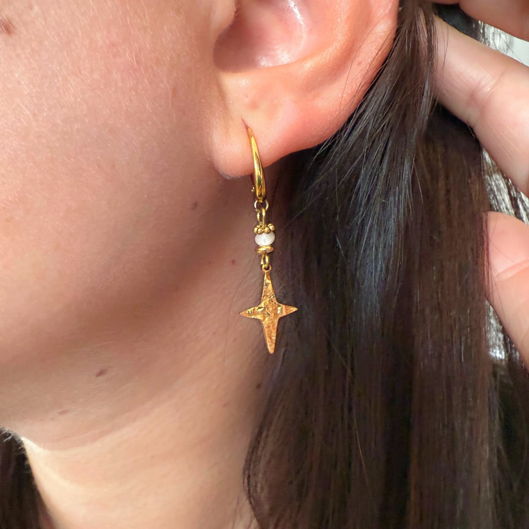 Boucles d'oreilles "Etoile" - Nacre