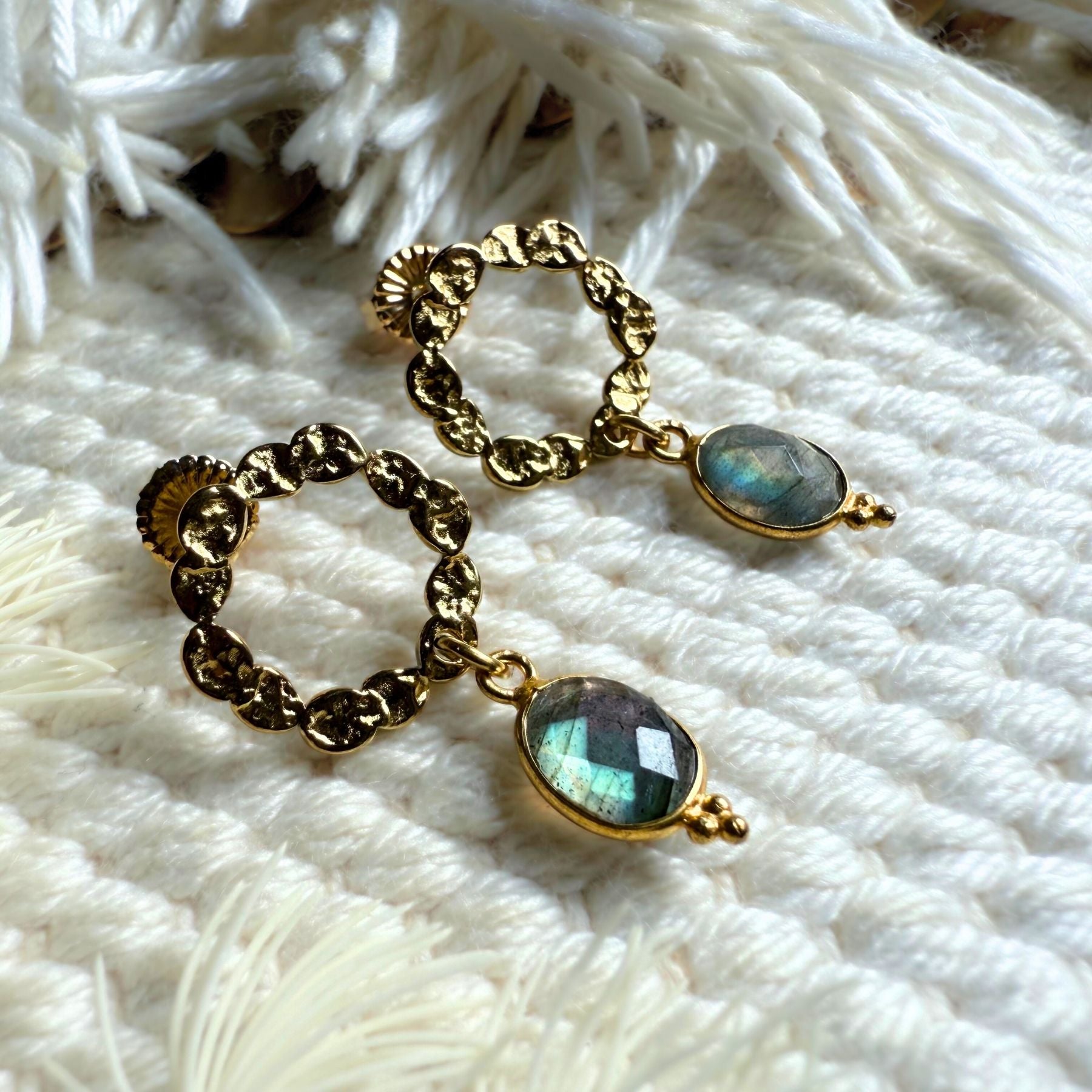 Boucles d'oreilles "Isis" - Labradorite