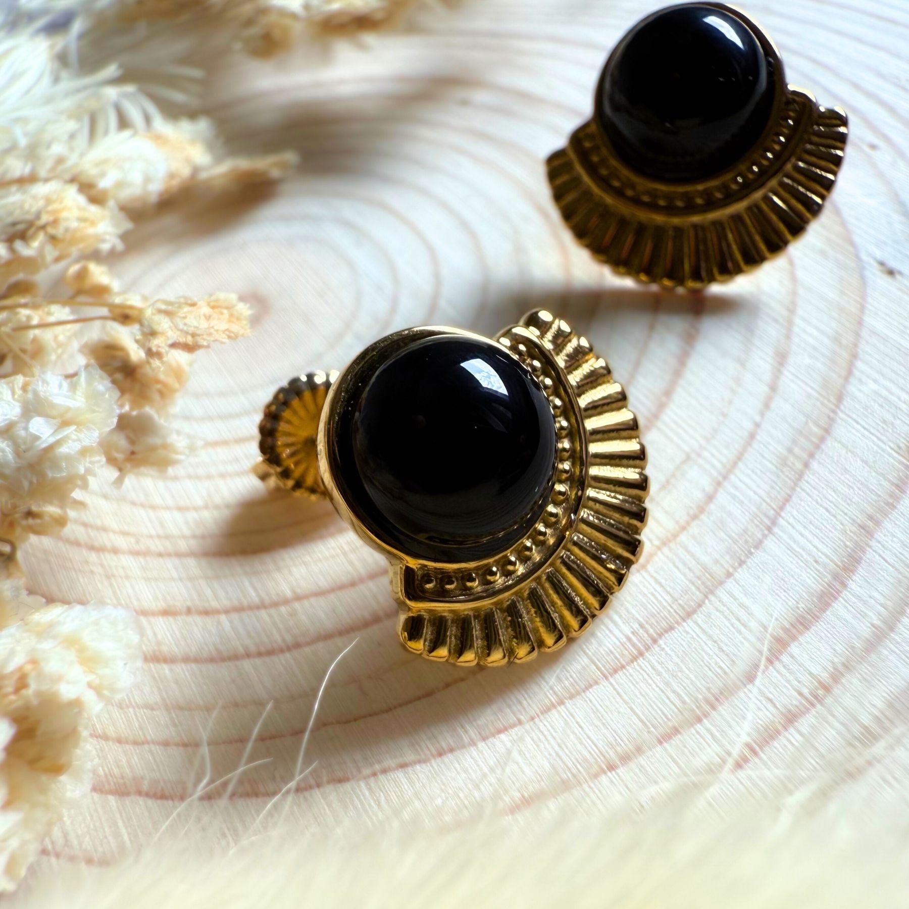 Boucles d’oreilles en Onyx