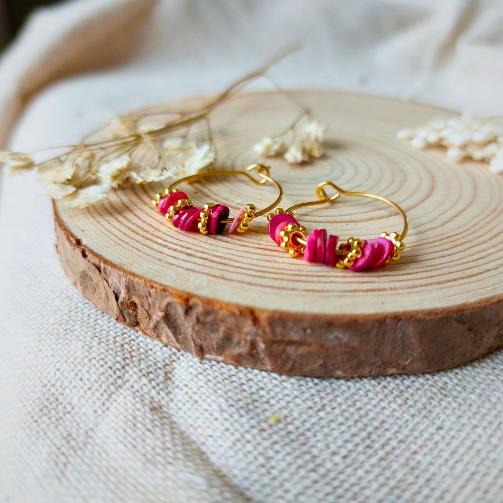 Boucles d'oreilles en Perles de Coquillages