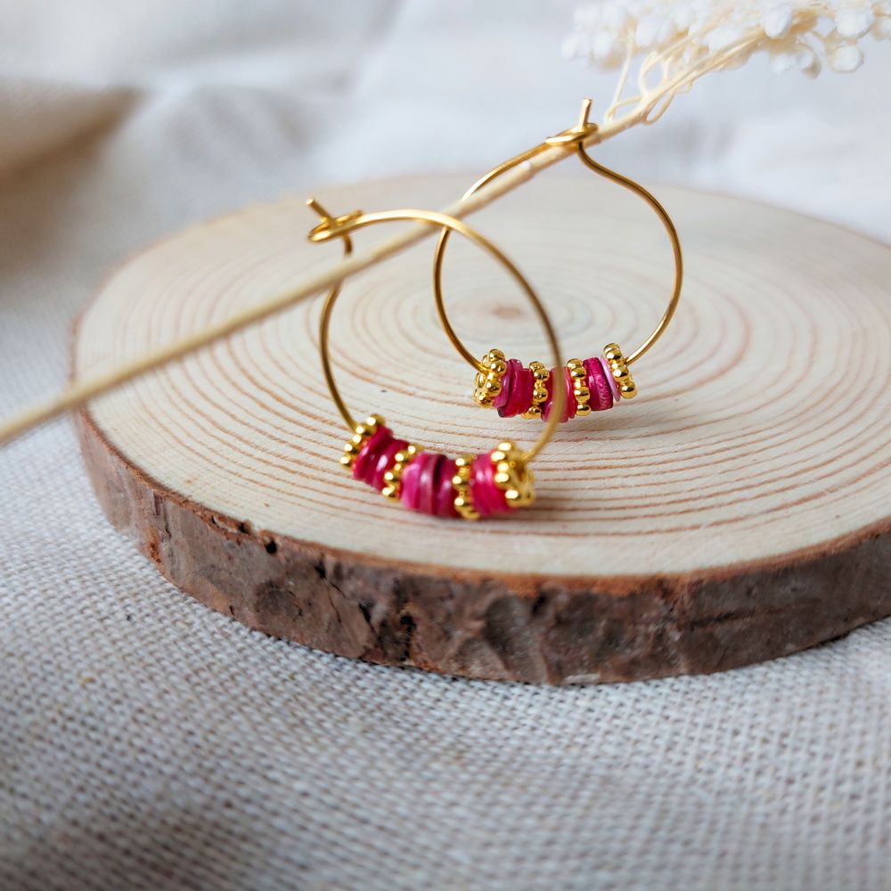 Boucles d'oreilles en Perles de Coquillages