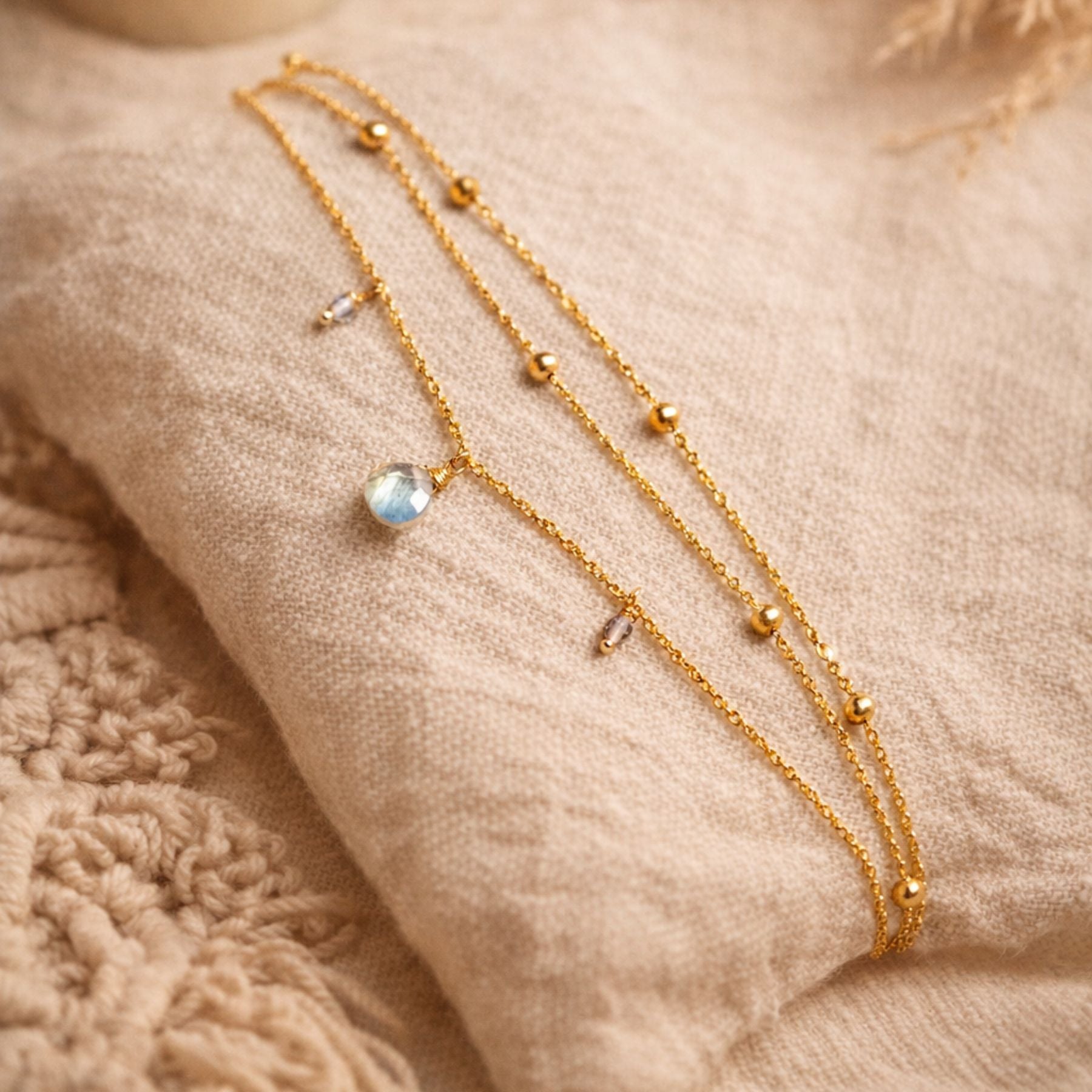 Bracelet "Trinité" en Labradorite