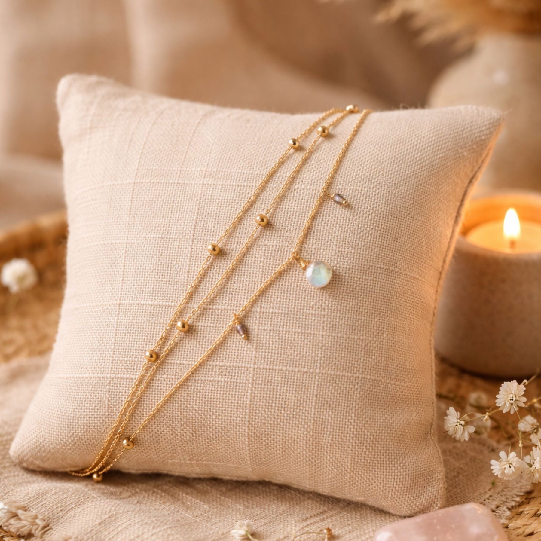 Bracelet "Trinité" en Labradorite