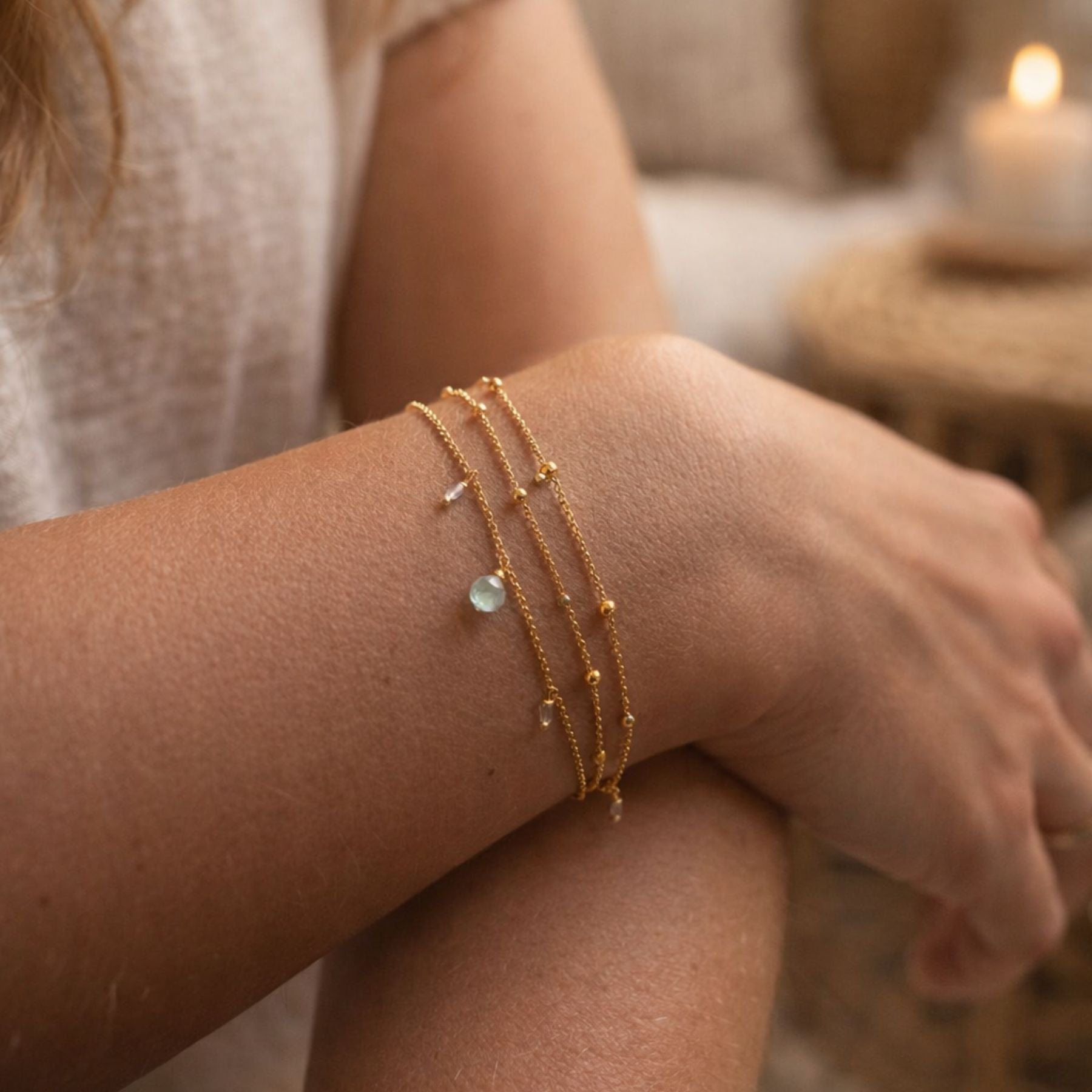 Bracelet "Trinité" en Labradorite