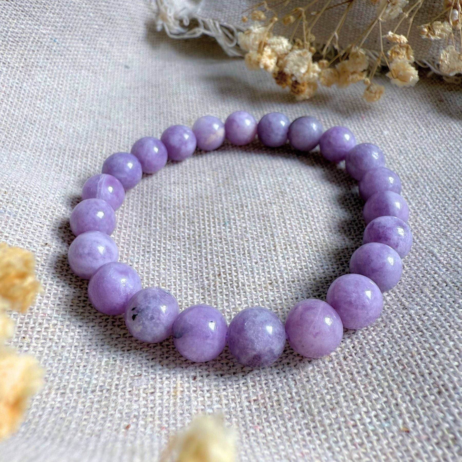 Bracelet en Lépidolite claire A+
