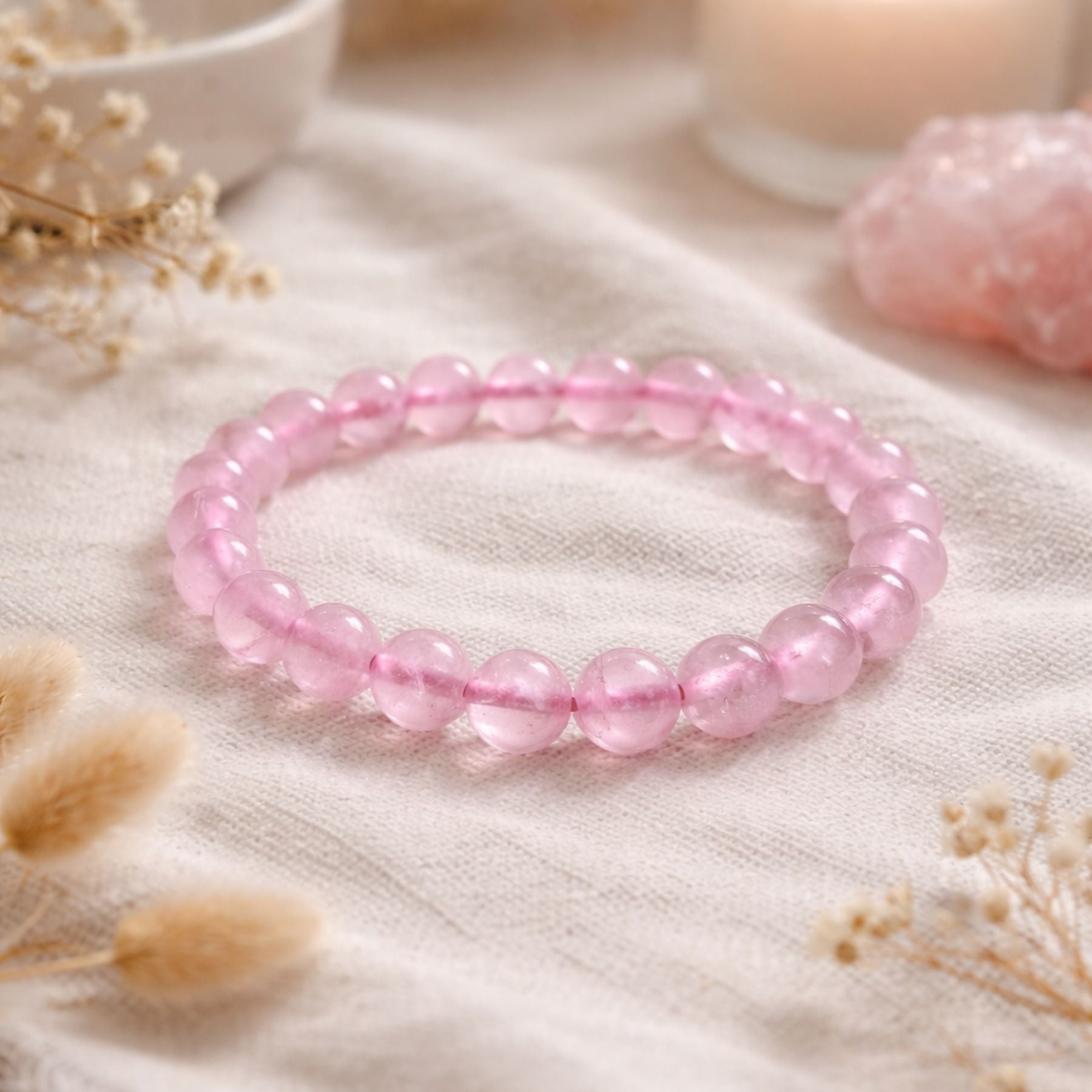 Bracelet en Quartz rose A