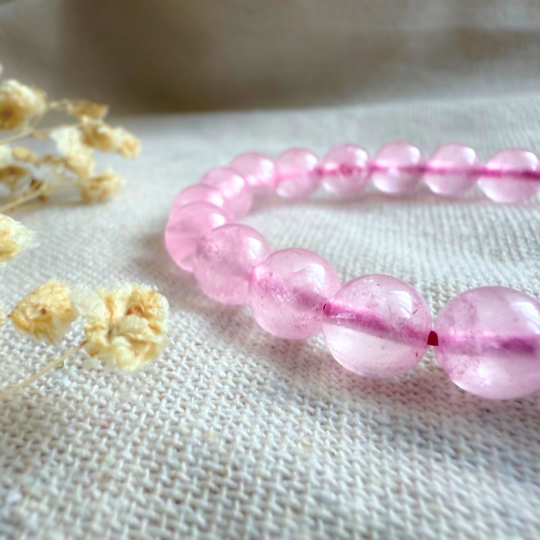 Bracelet en Quartz rose A