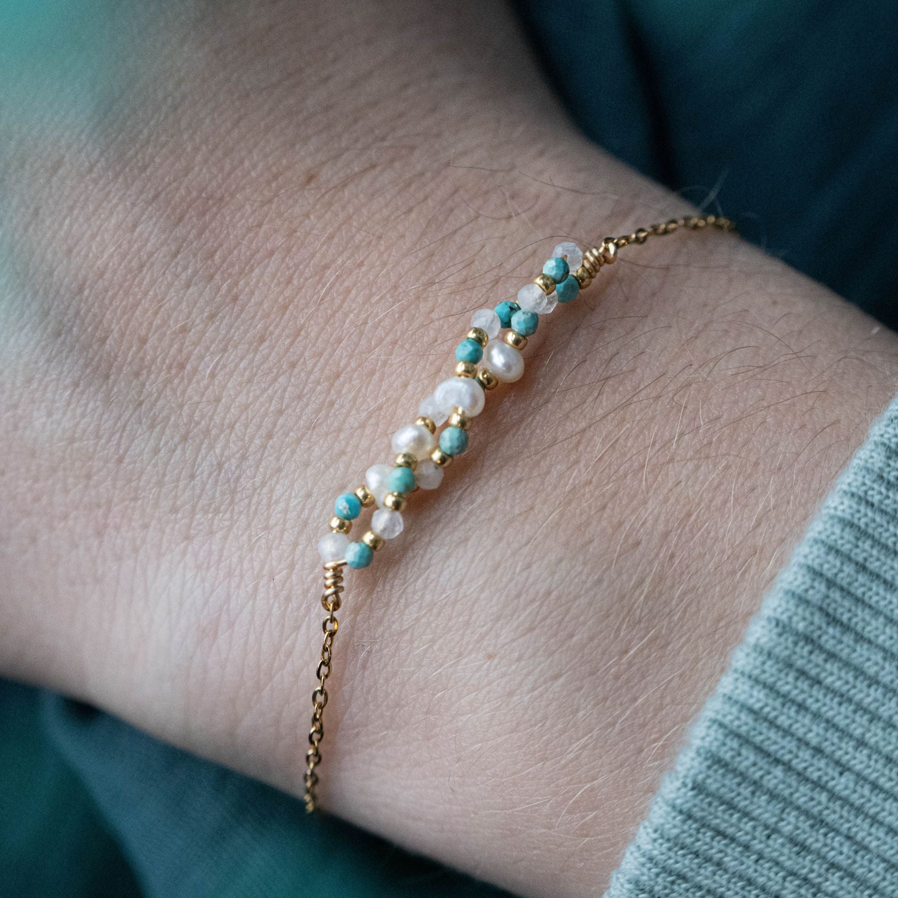 Bracelet en Turquoise africaine tressée