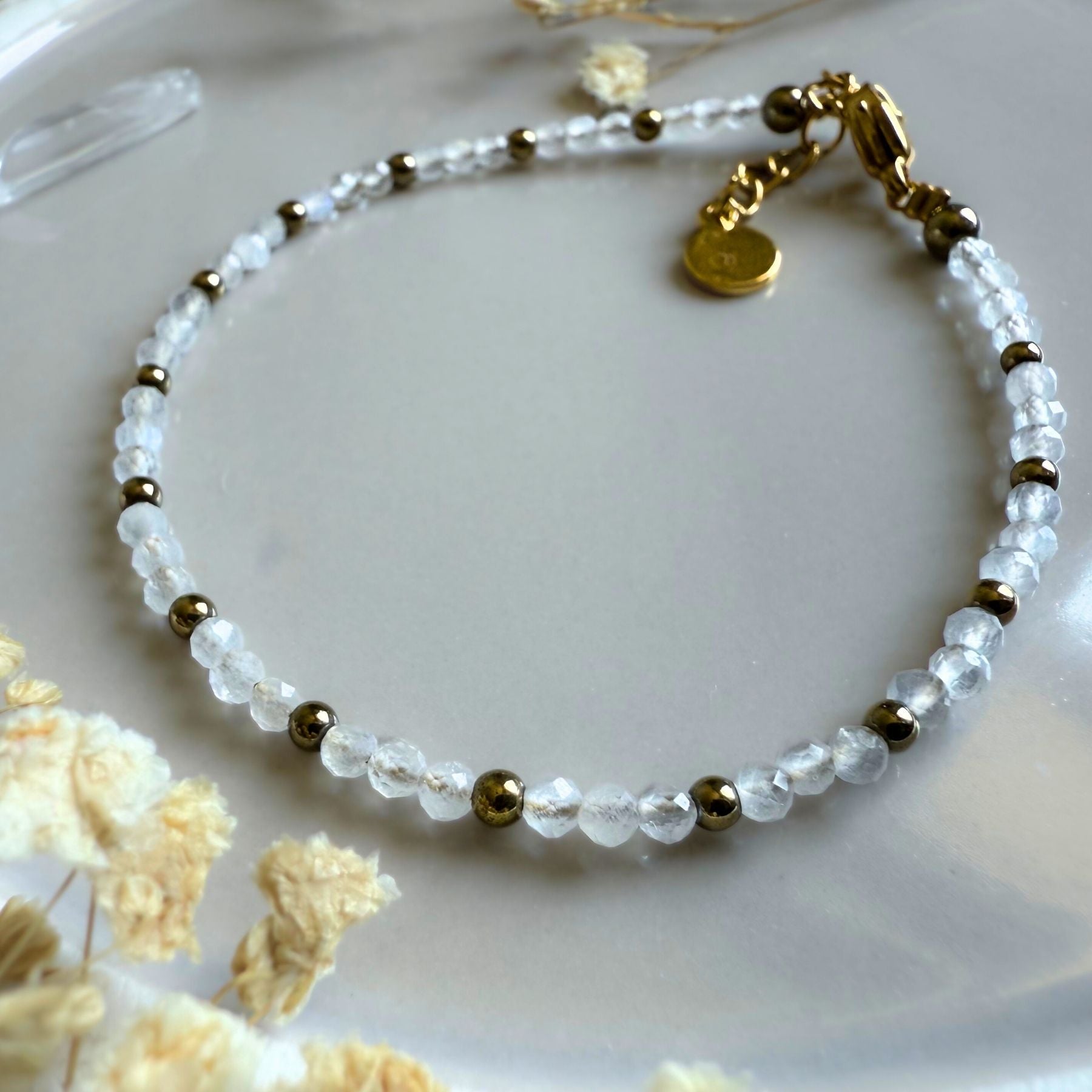 Bracelet fin - Pierre de lune
