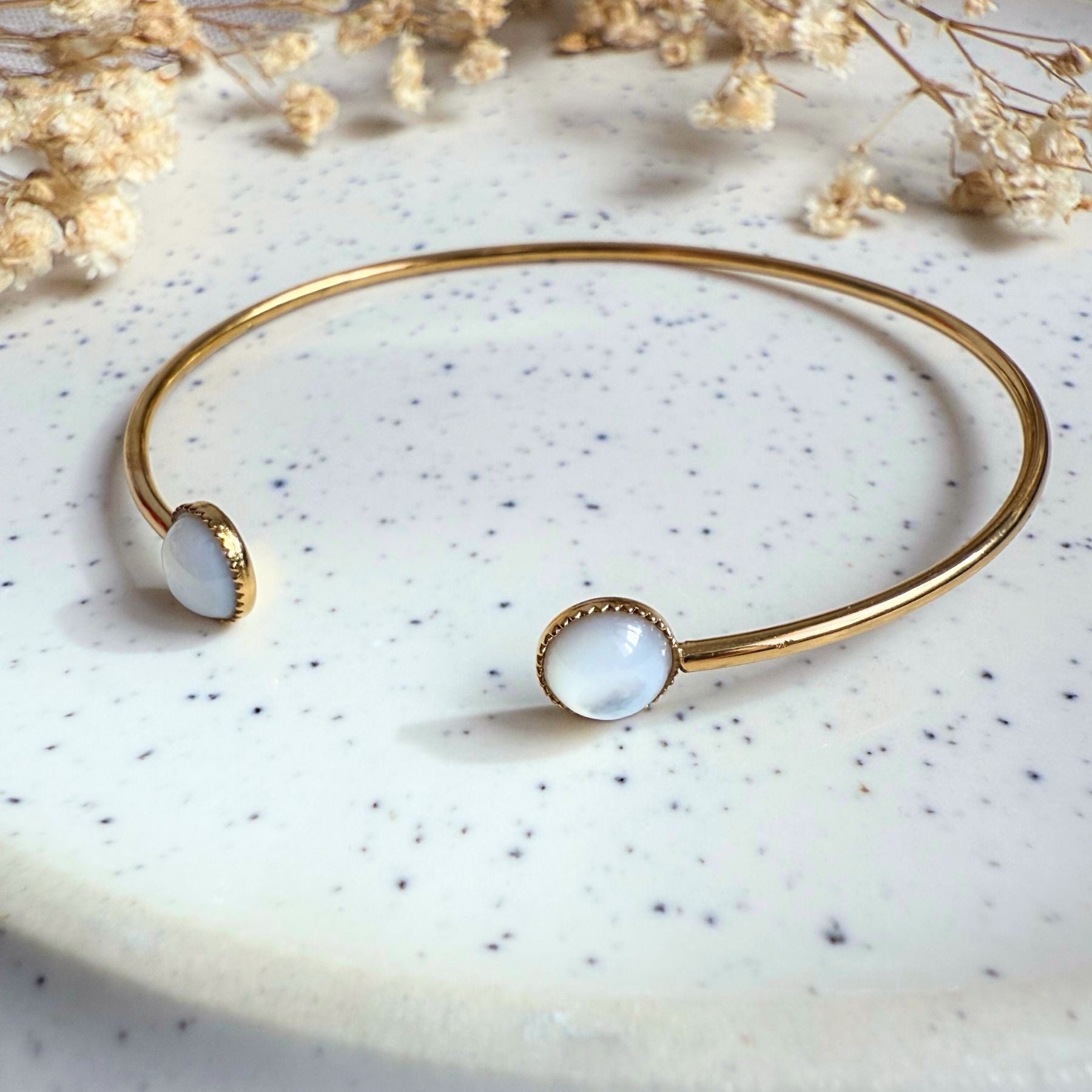 Bracelet jonc - Nacre