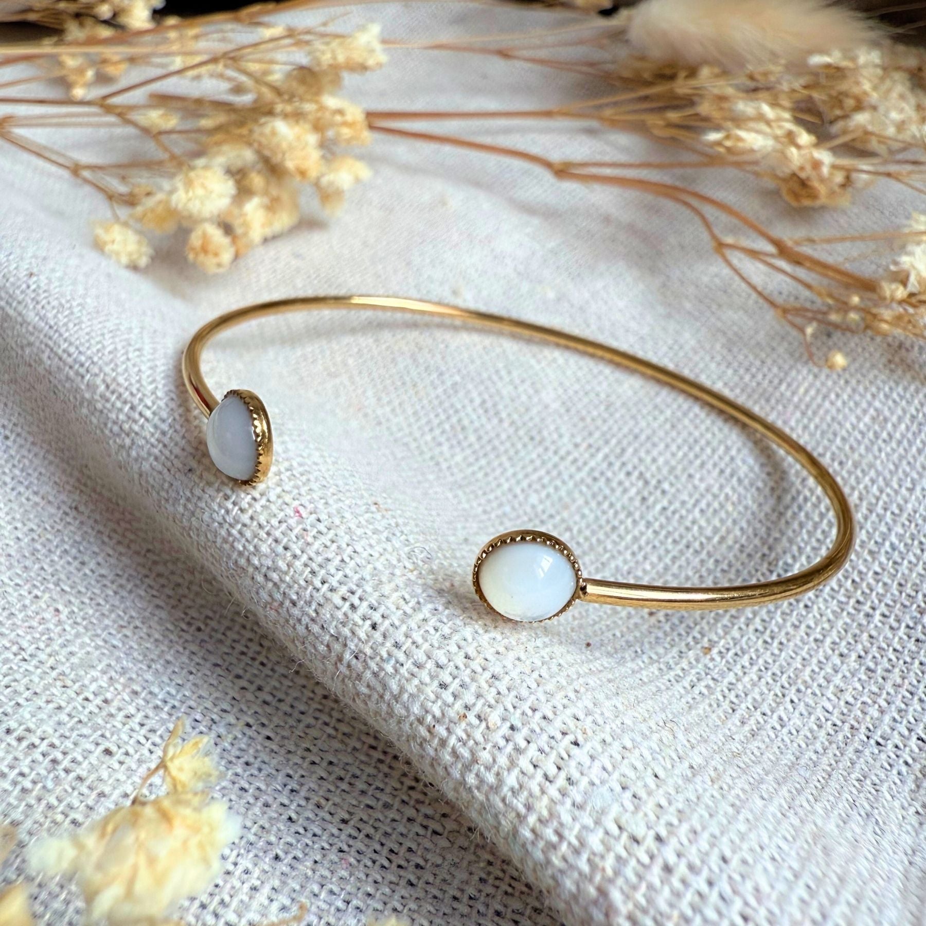 Bracelet jonc - Nacre