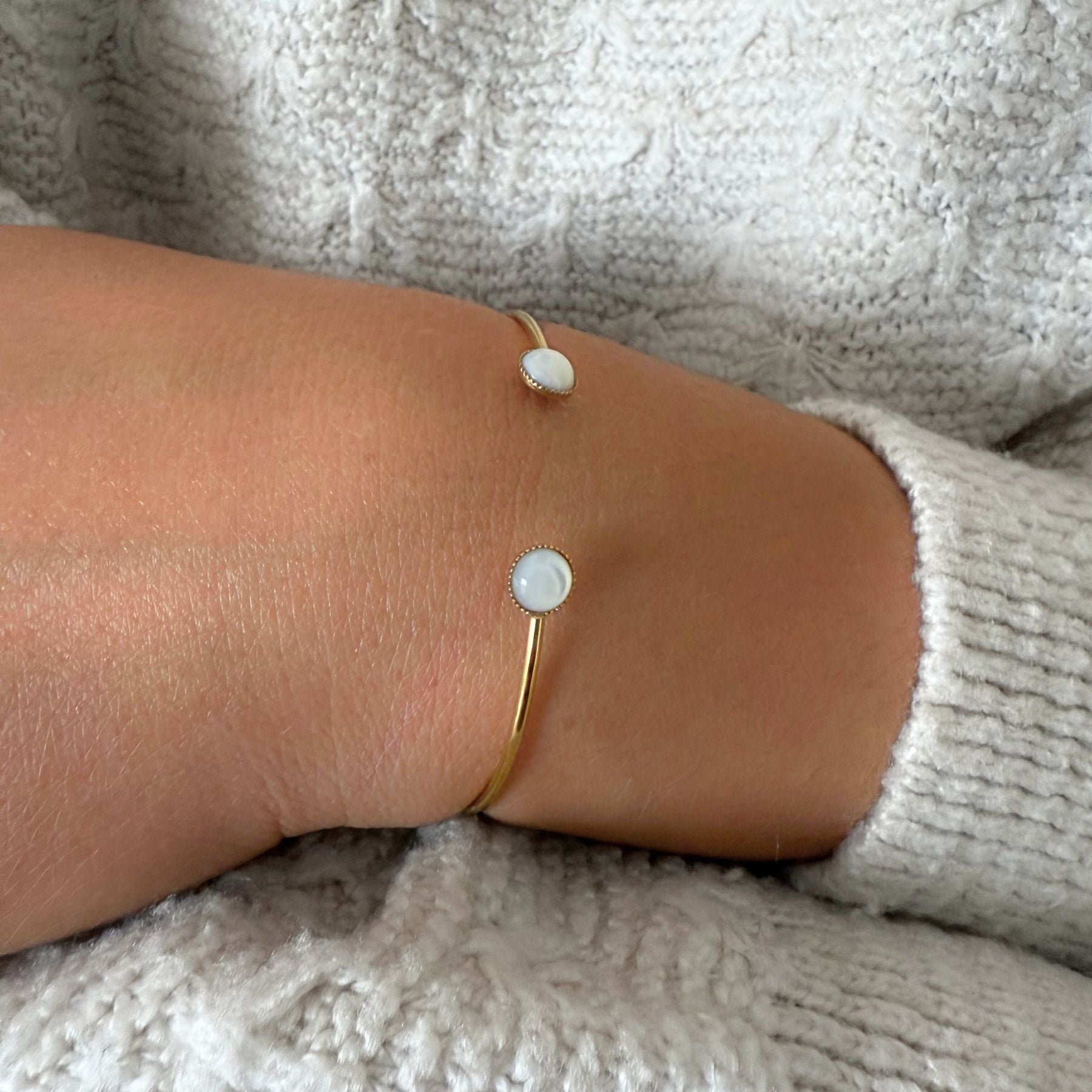 Bracelet jonc - Nacre