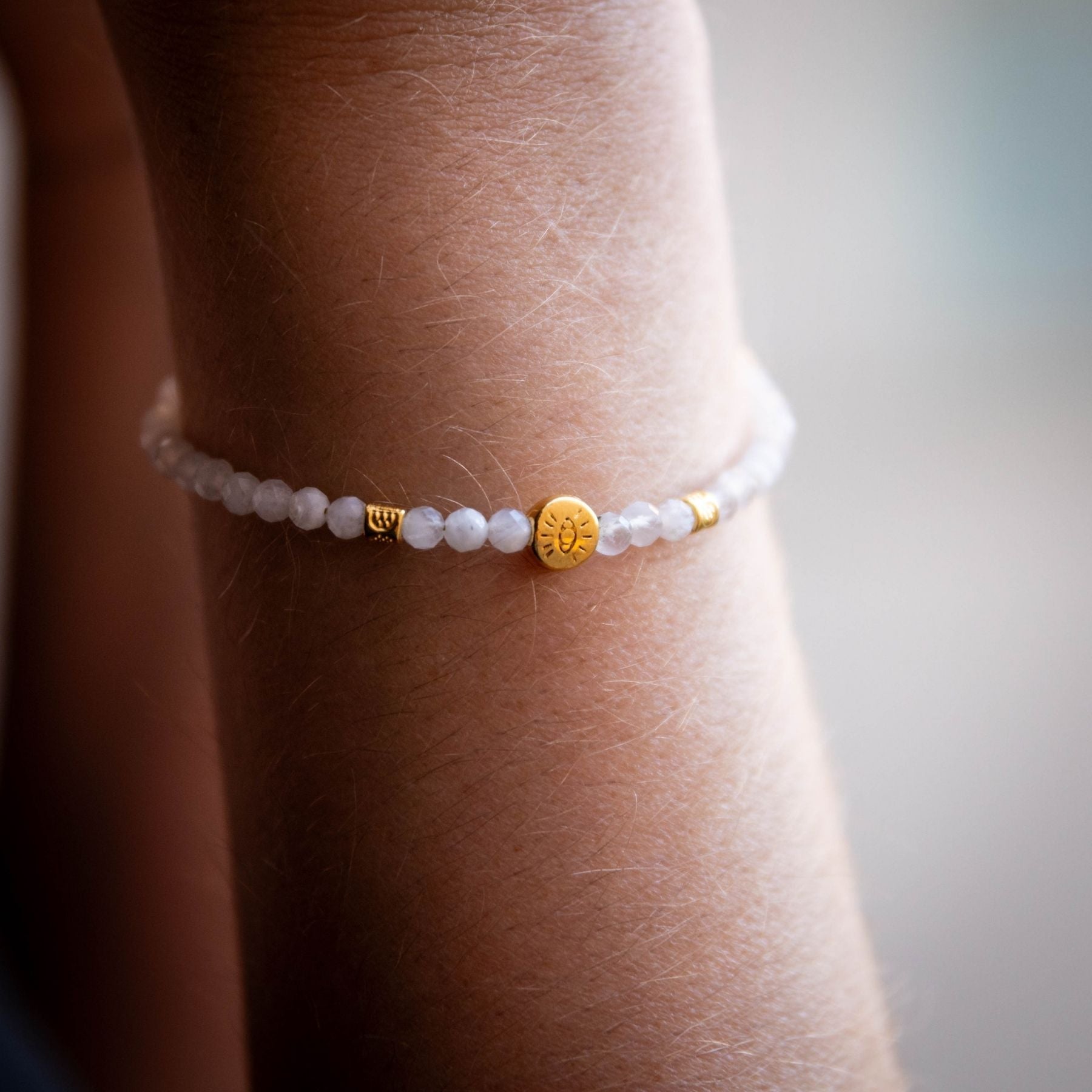 Bracelet "Œil" en Pierre de lune