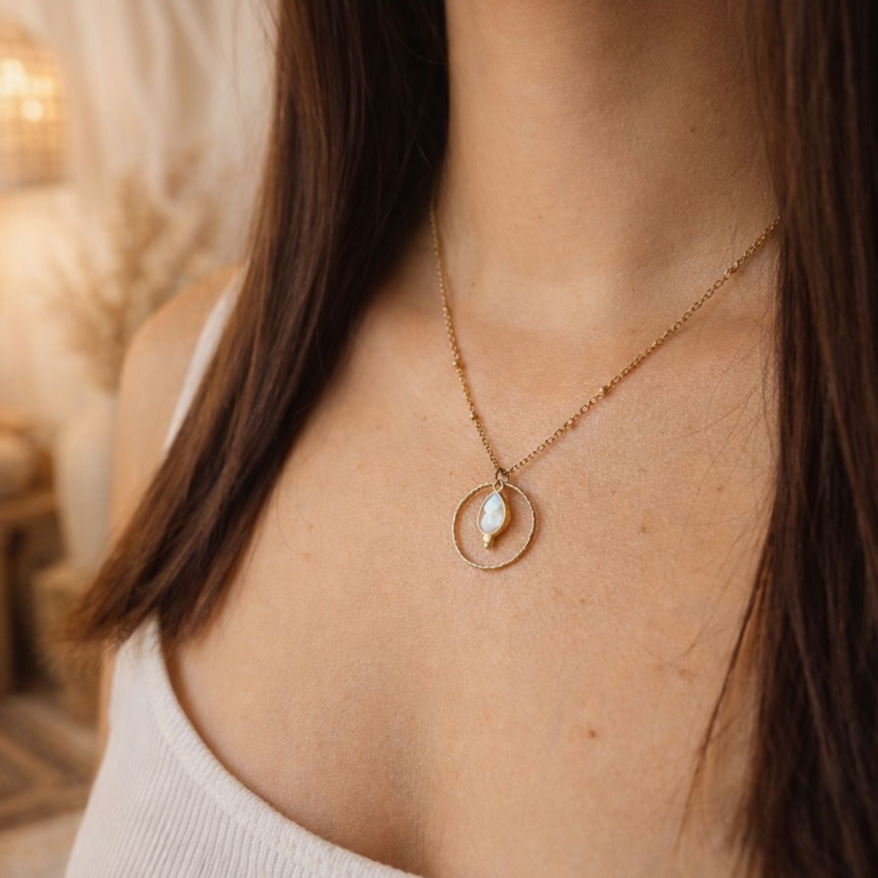 Collier "Acionna" en Pierre de Lune