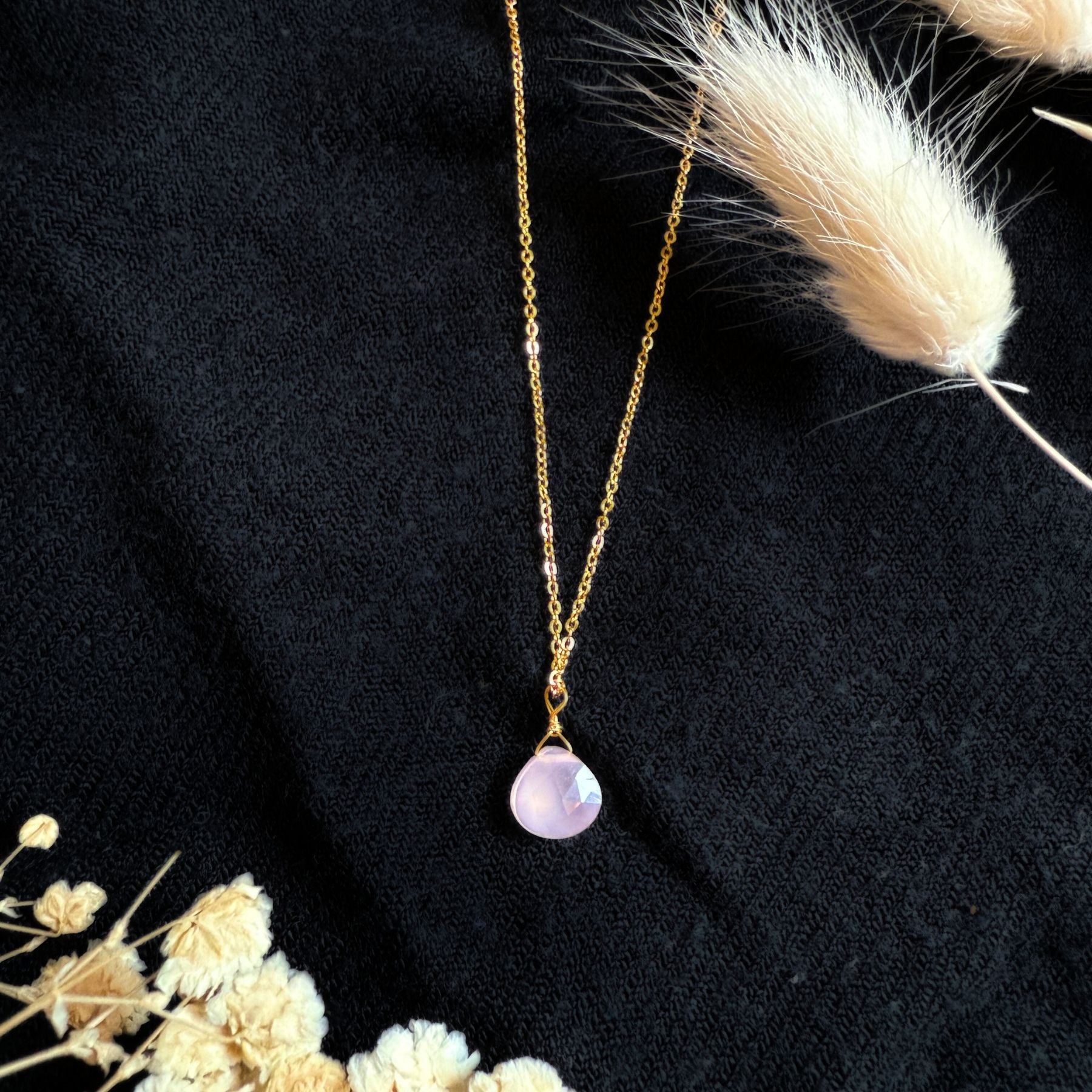 Collier "Aphrodite" - Quartz rose
