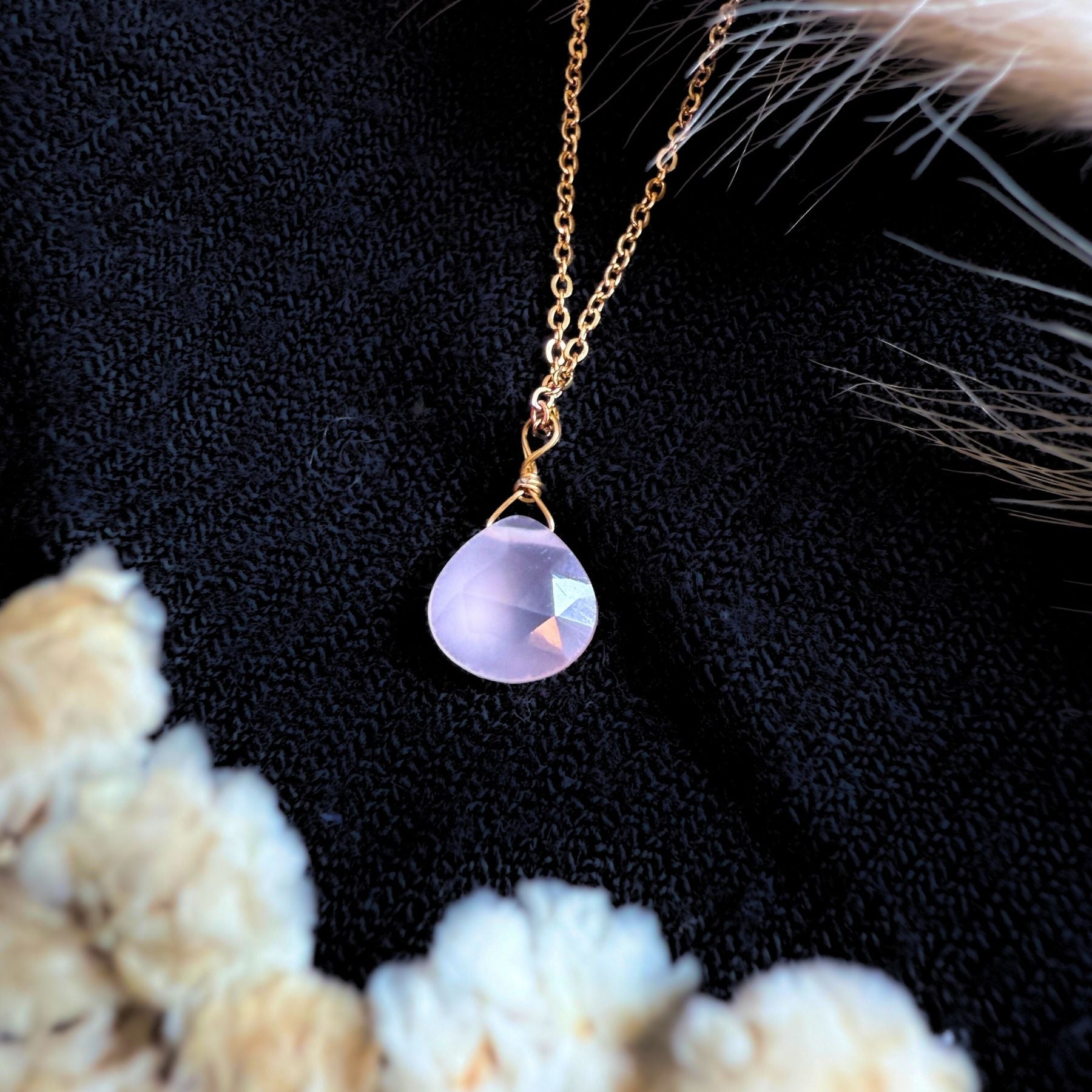 Collier "Aphrodite" - Quartz rose