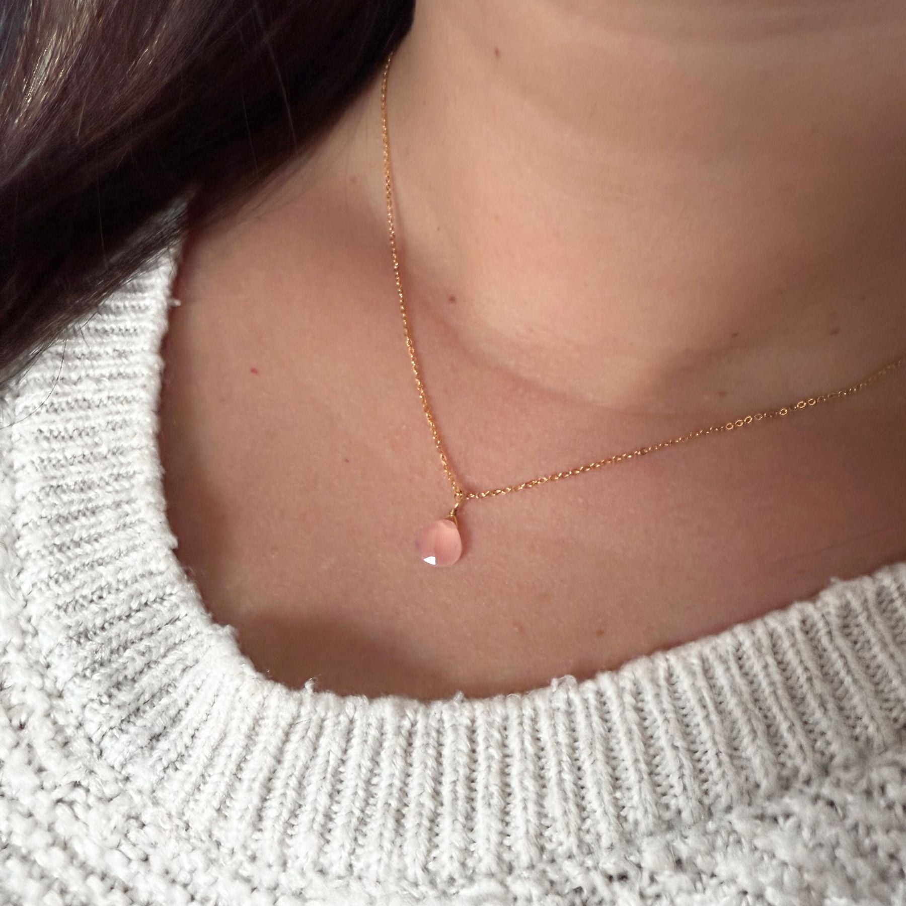 Collier "Aphrodite" - Quartz rose