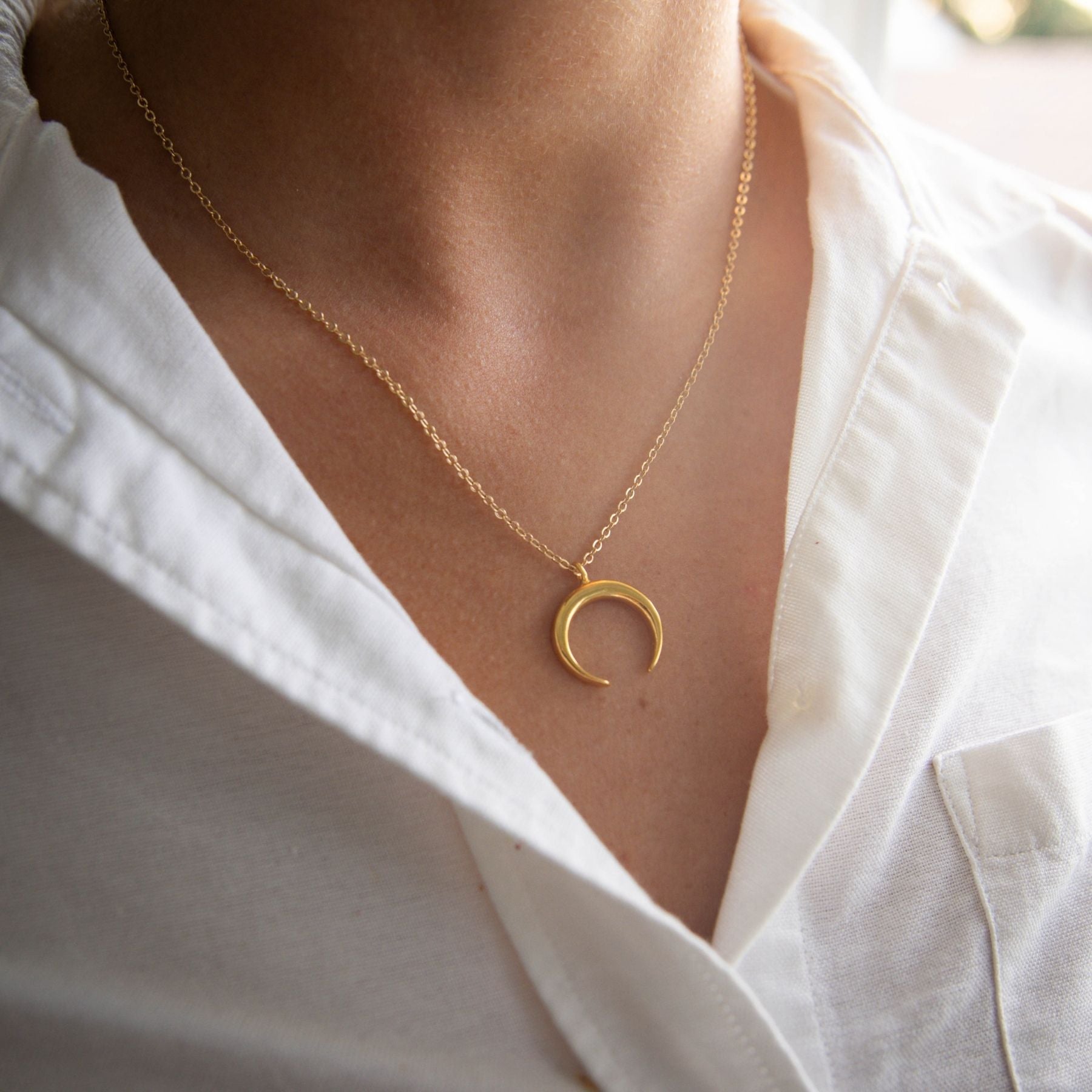 Collier "Croissant de lune" en Or