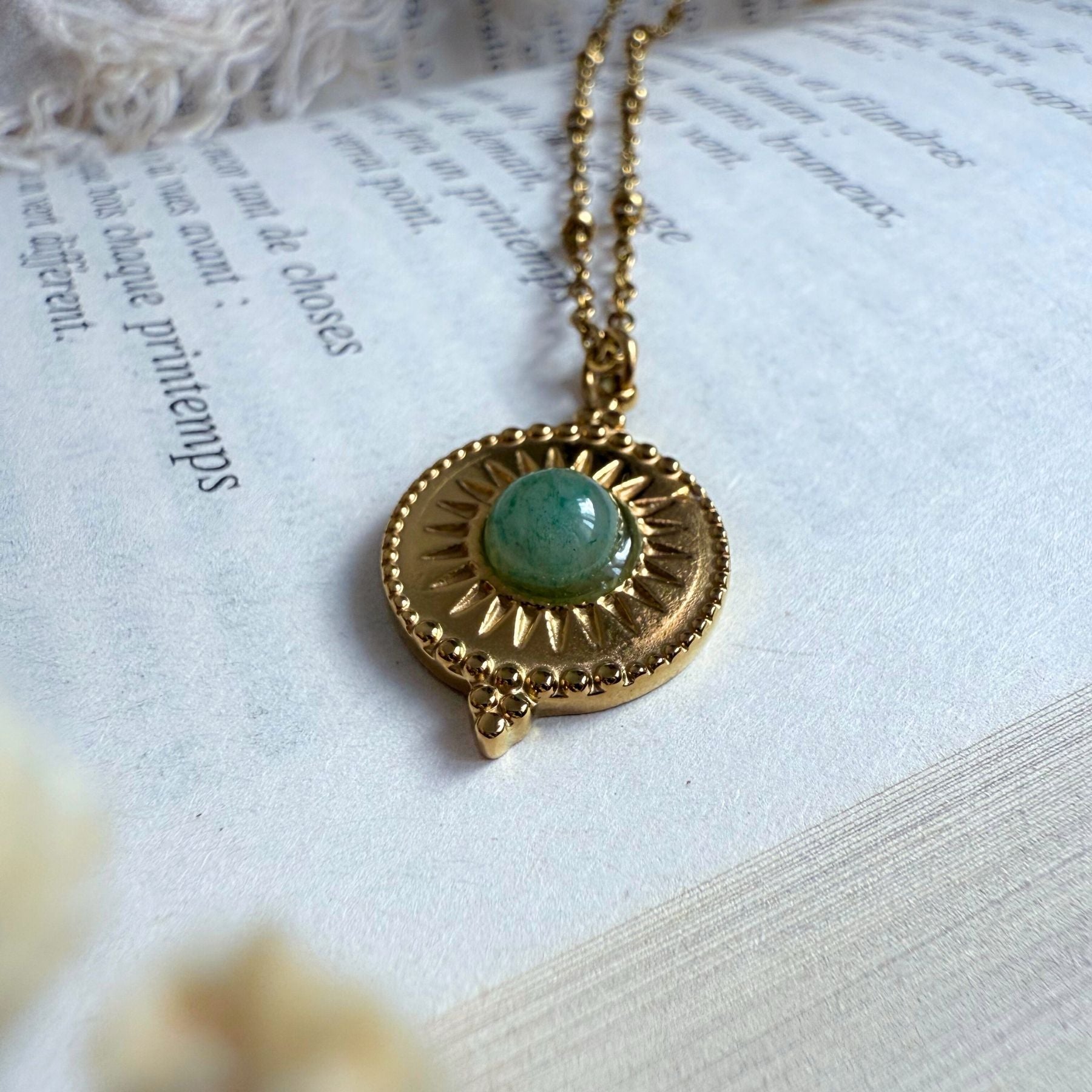 Collier "Hécate" - Aventurine verte